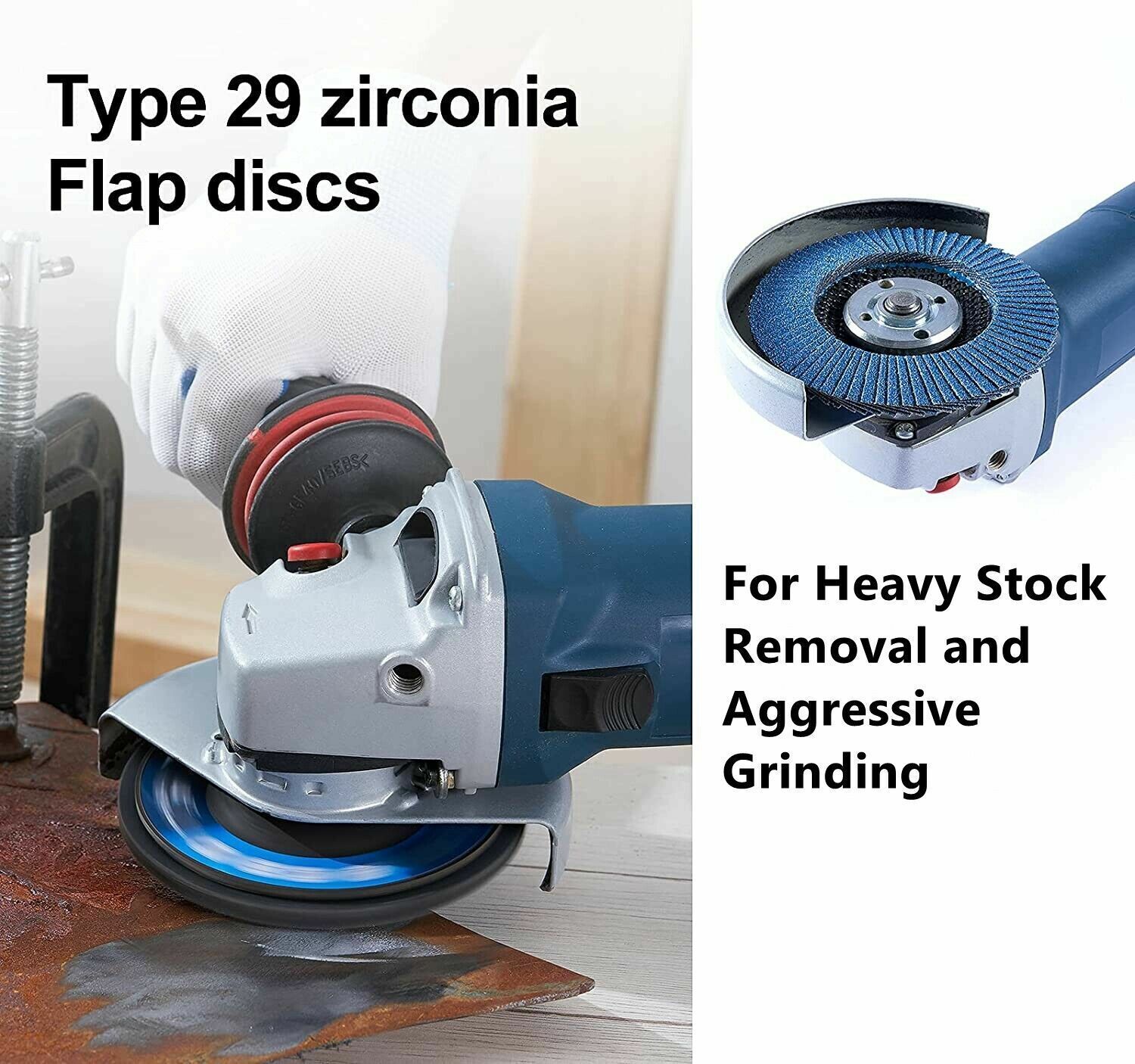 SATC 20x 4.5" 4-1/2 Flap Disc 40 60 80 120 Grit Angle Grinder Sanding Grinding