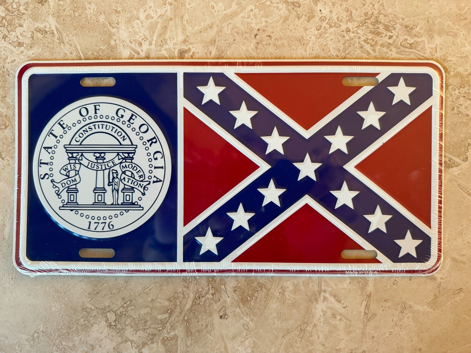 Smokey and the Bandit 1977 Firebird Trans Am Georgia License Plate Embossed