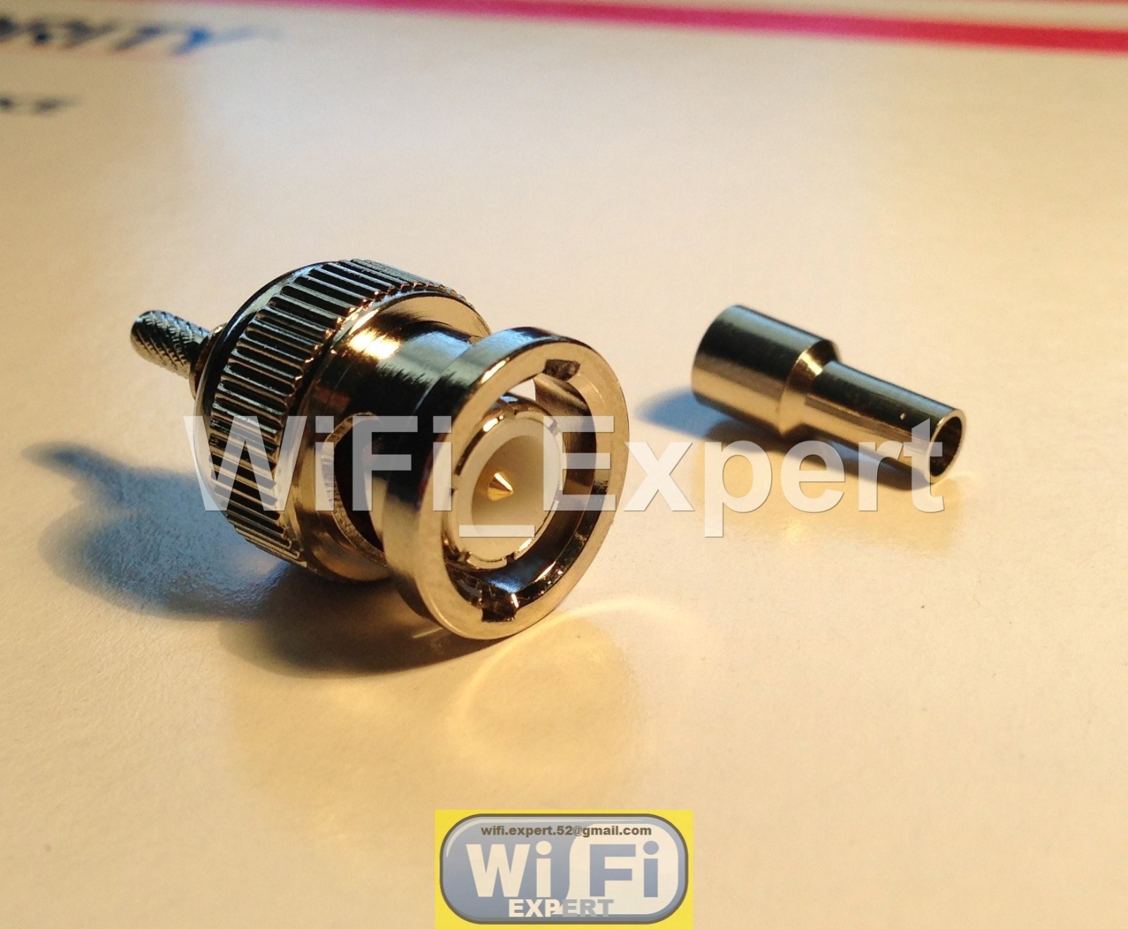 1 x BNC Male plug crimp for RG316 RG174 RG179 LMR100 Cable Straight Connector