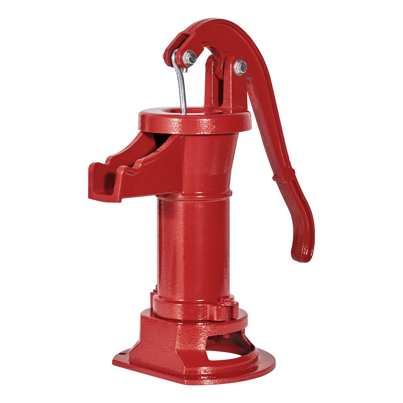 Uimoso Antique Cast Iron Manual Water Pump, 25ft Lift, Red Design