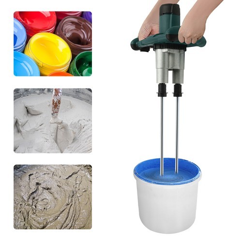 1800w Concrete Mortar Mixer Cement Grout Plaster Stirrer Double Paddle Mixer USA
