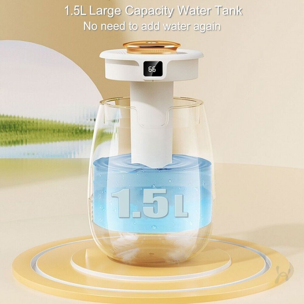 1.5L Humidifiers for Bedroom Ultrasonic Warm & Cool Mist LED Humidifier Top Fill