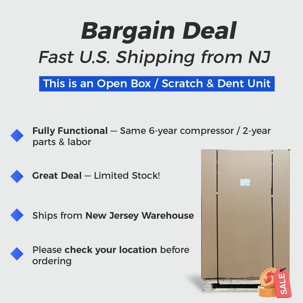 WESTLAKE 48" 2-Door Commercial Refrigerator Freezer Combo - DAMAGED