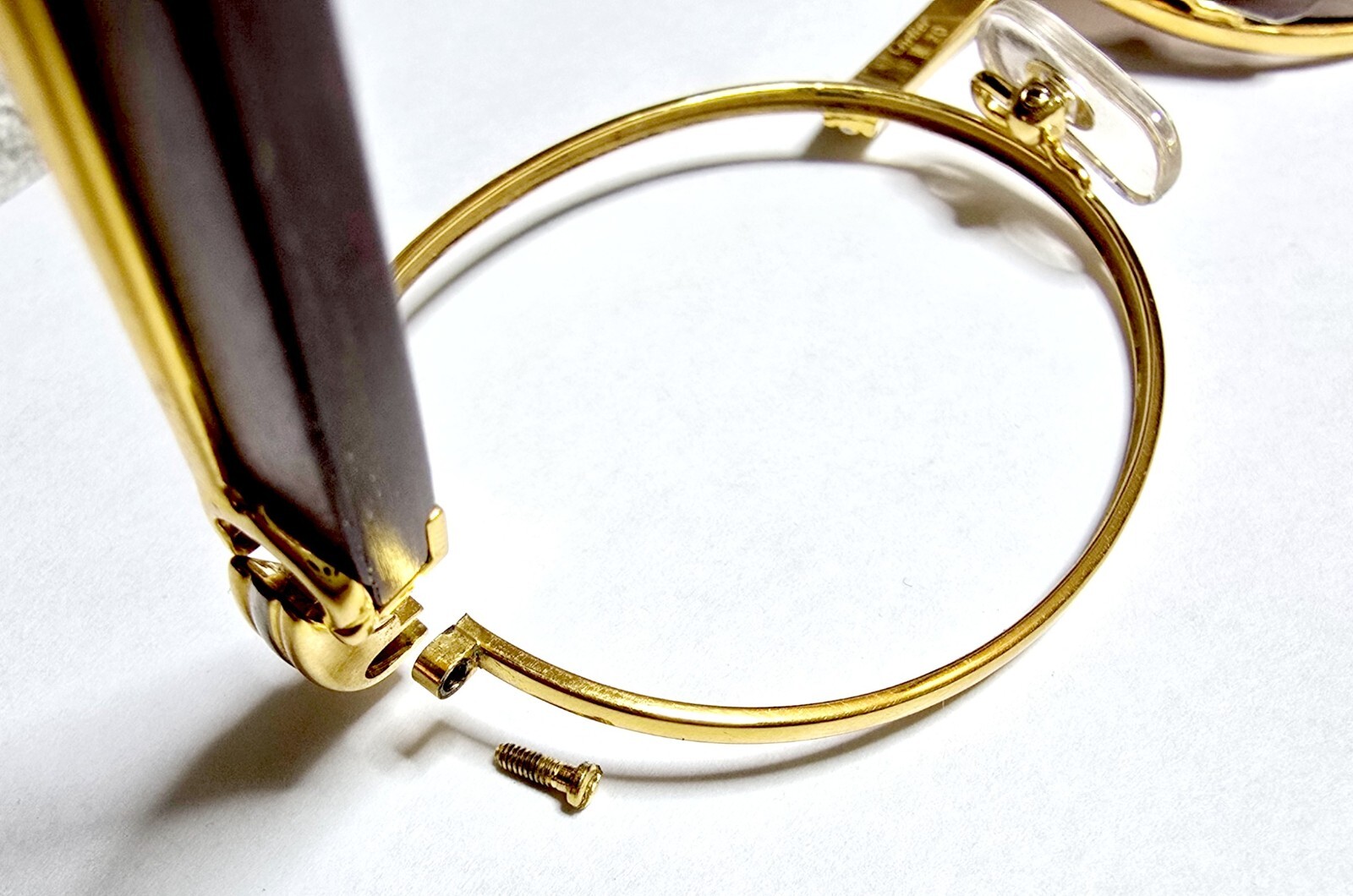 Auth Cartier Glasses Part Screws Replacement - Gold - Vintage Woods - $49/each