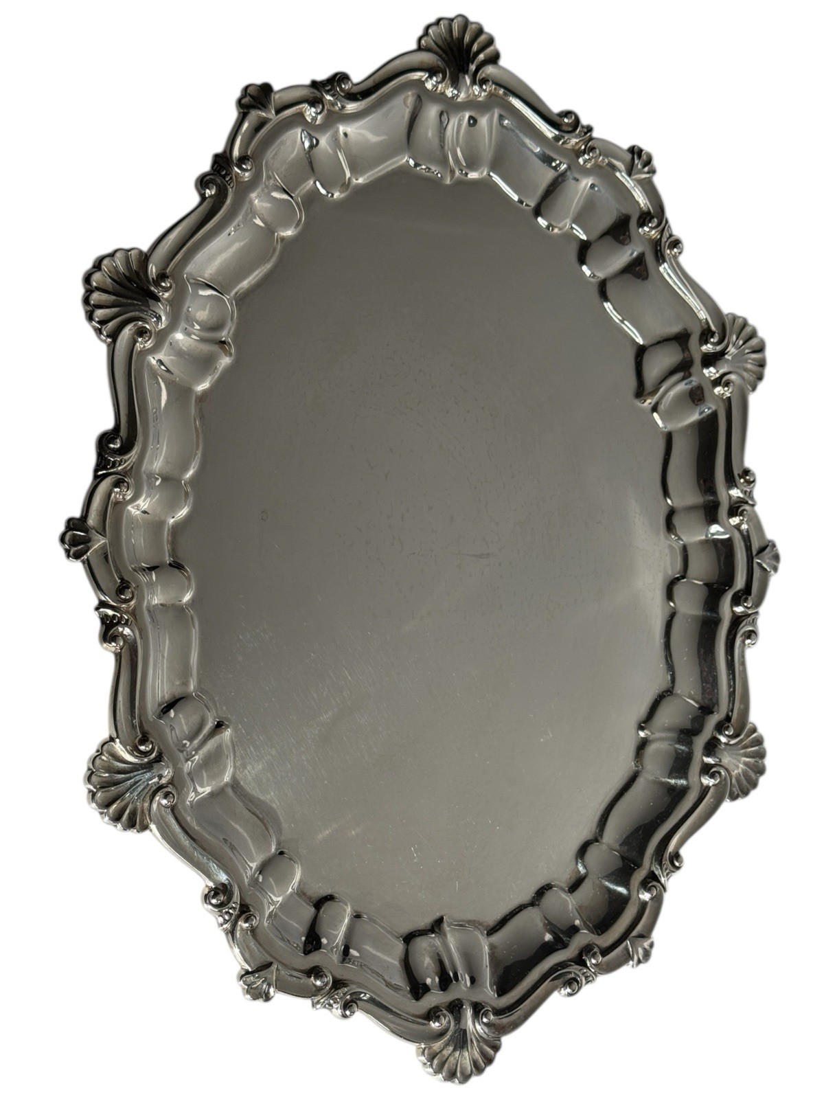 Antique Elkington Silver Plate Salver Tray