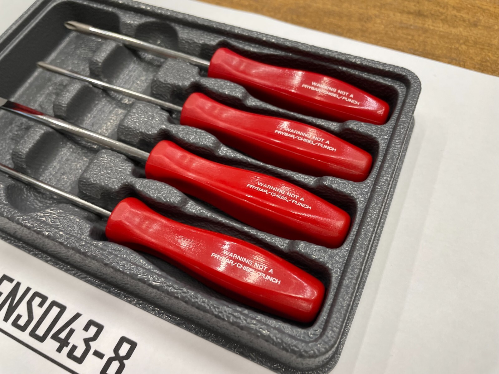 Snap-on SDDX40AR 4pc Mini Hard Grip Combination Screwdriver Set