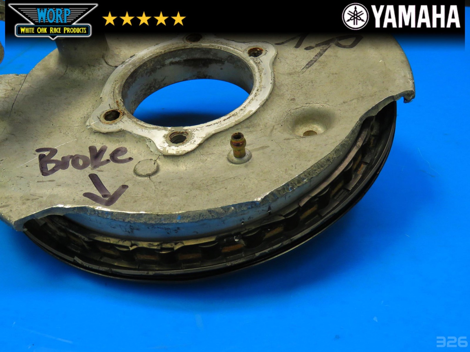 2002 YAMAHA BEAR TRACKER 250 REAR / BACK DRUM BRAKE PLATES SHOES ~ FOR PARTS