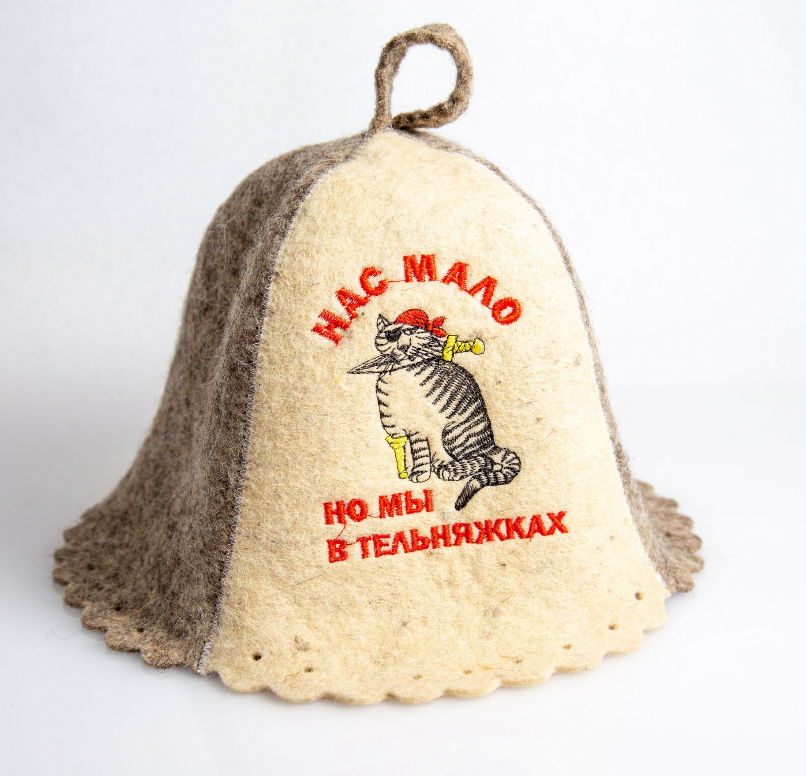 Sauna Hat sheep wool Felt Russian Banya for men Bath hair Care Cat Sailor