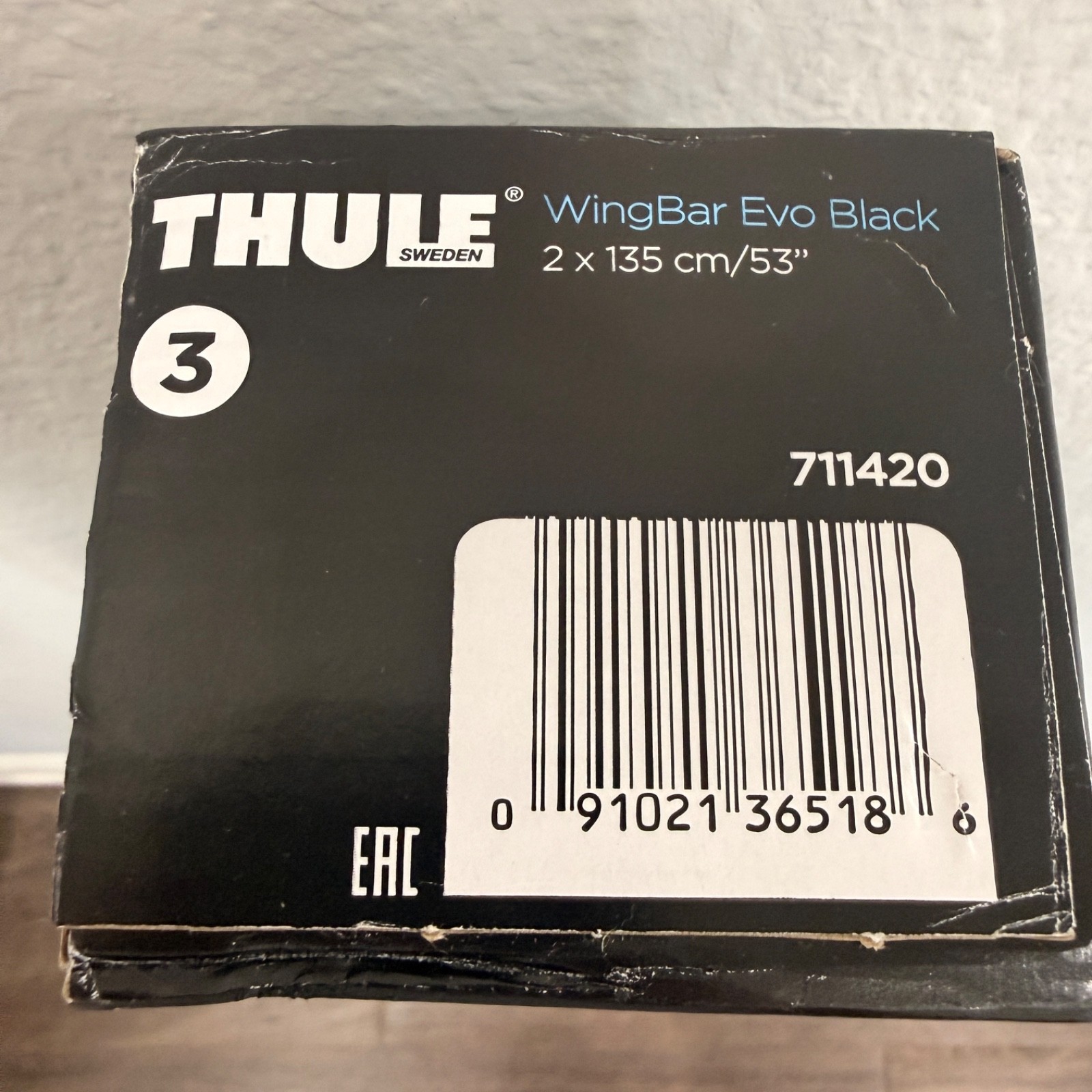 Thule WingBar Evo 135 cm Roof Bars 711420 (53" inches / 2 Pack) Color: Black