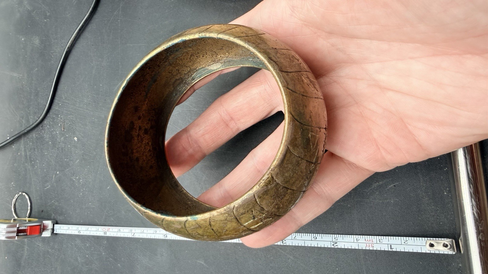 Glowing Bronze Bracer With Detailed Links From Tula Hidalgo Ojuelos