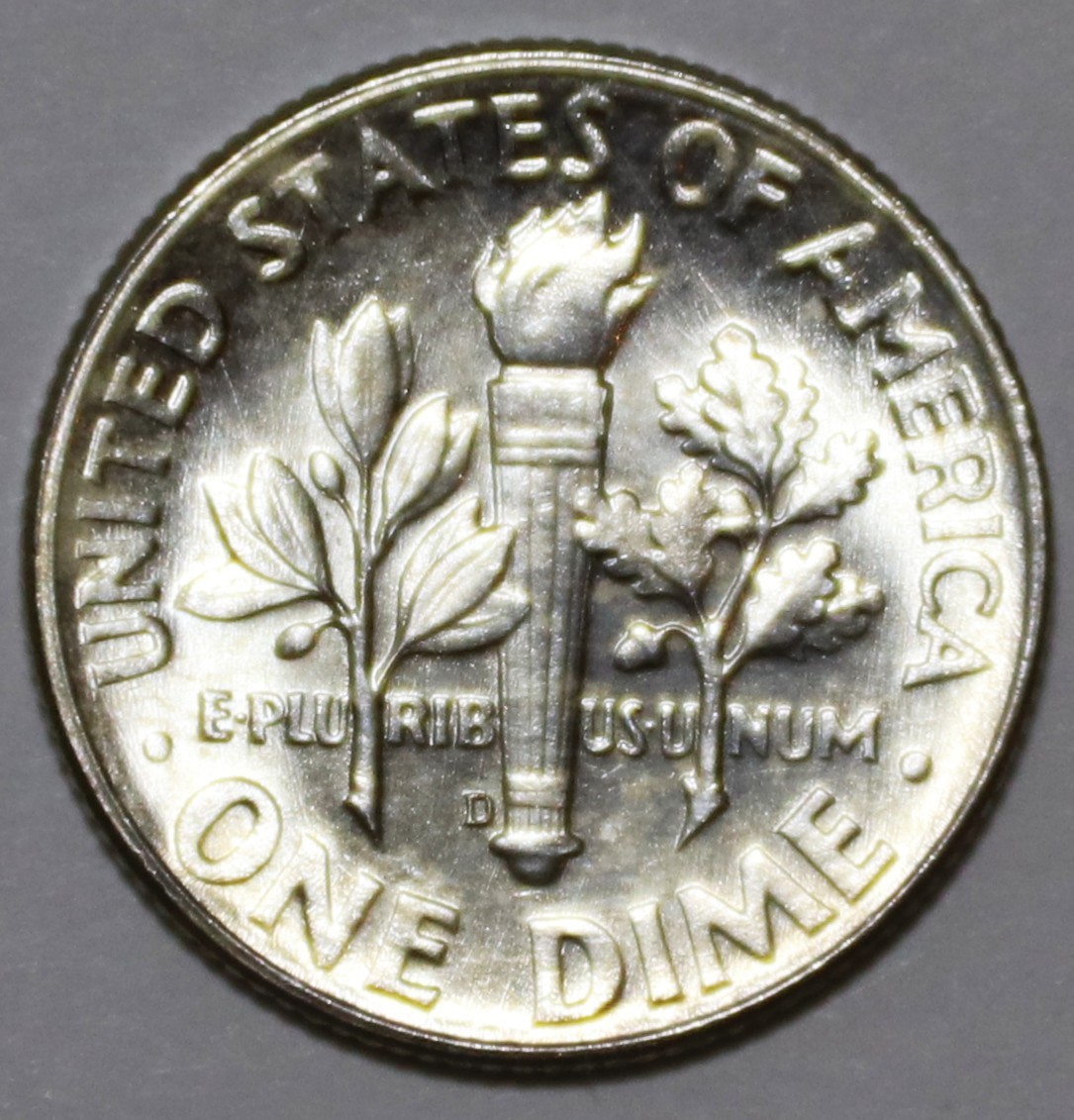 1964-D Roosevelt Dime - BU - #1505E - Stock Photo - FREE SHIPPING