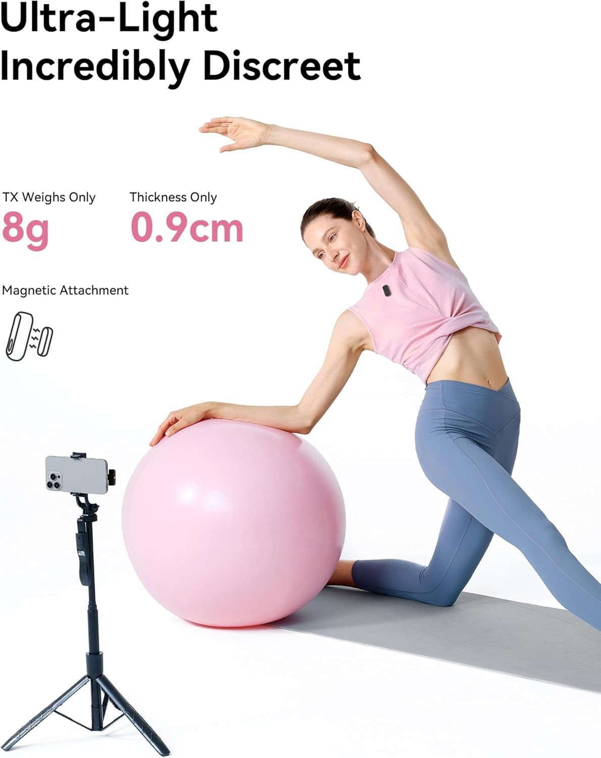 Hollyland Lark A1 Wireless Microphone for iPhone 15/16 & Android, 48kHz/24-bit