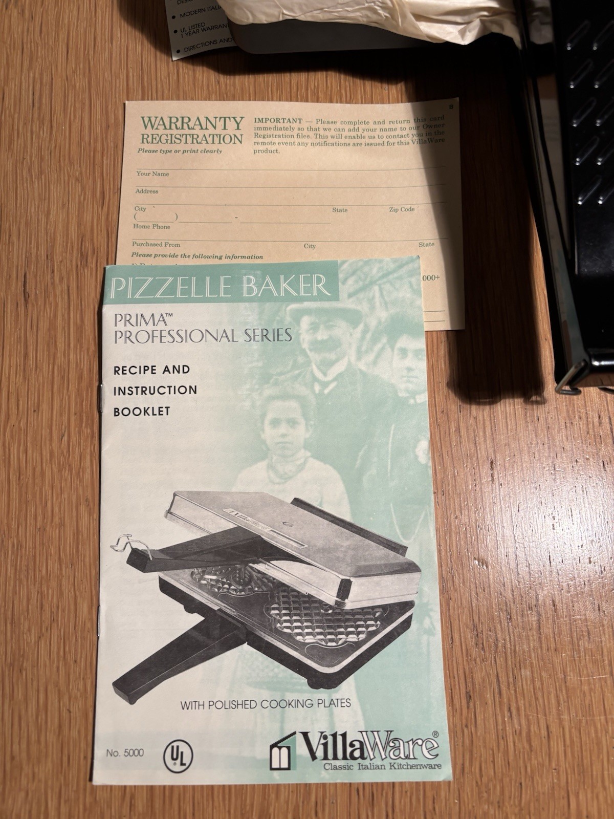 Villaware Prima 5000 Professional Pizzelle Maker - OPEN BOX/Brand New Italian