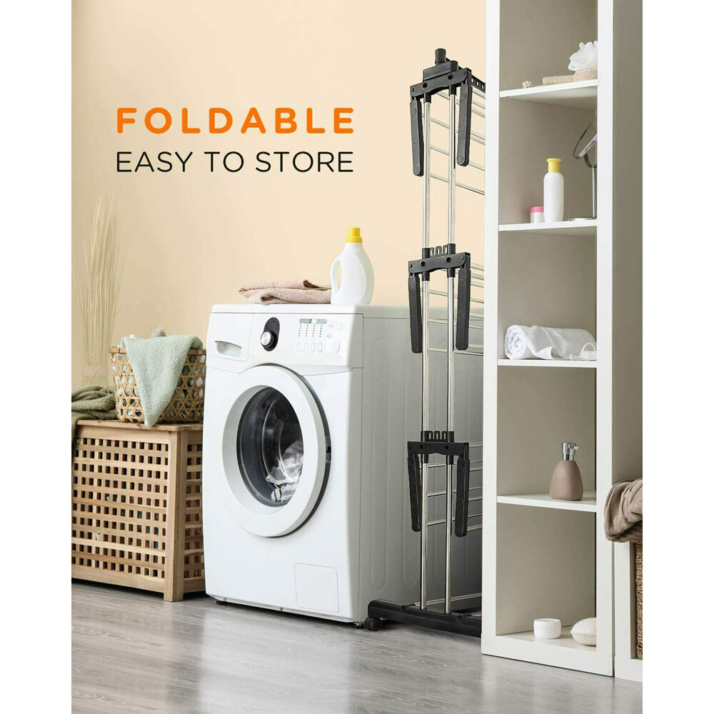 Clothes Drying Rack Folding Clothes Rail Clothe Rack Laundry Garment Dryer Stand