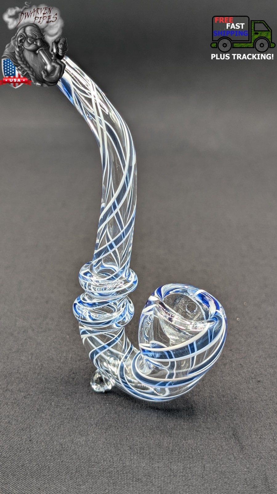 4" Inch Tobacco Sherlock Glass Bowl Pipe BL10