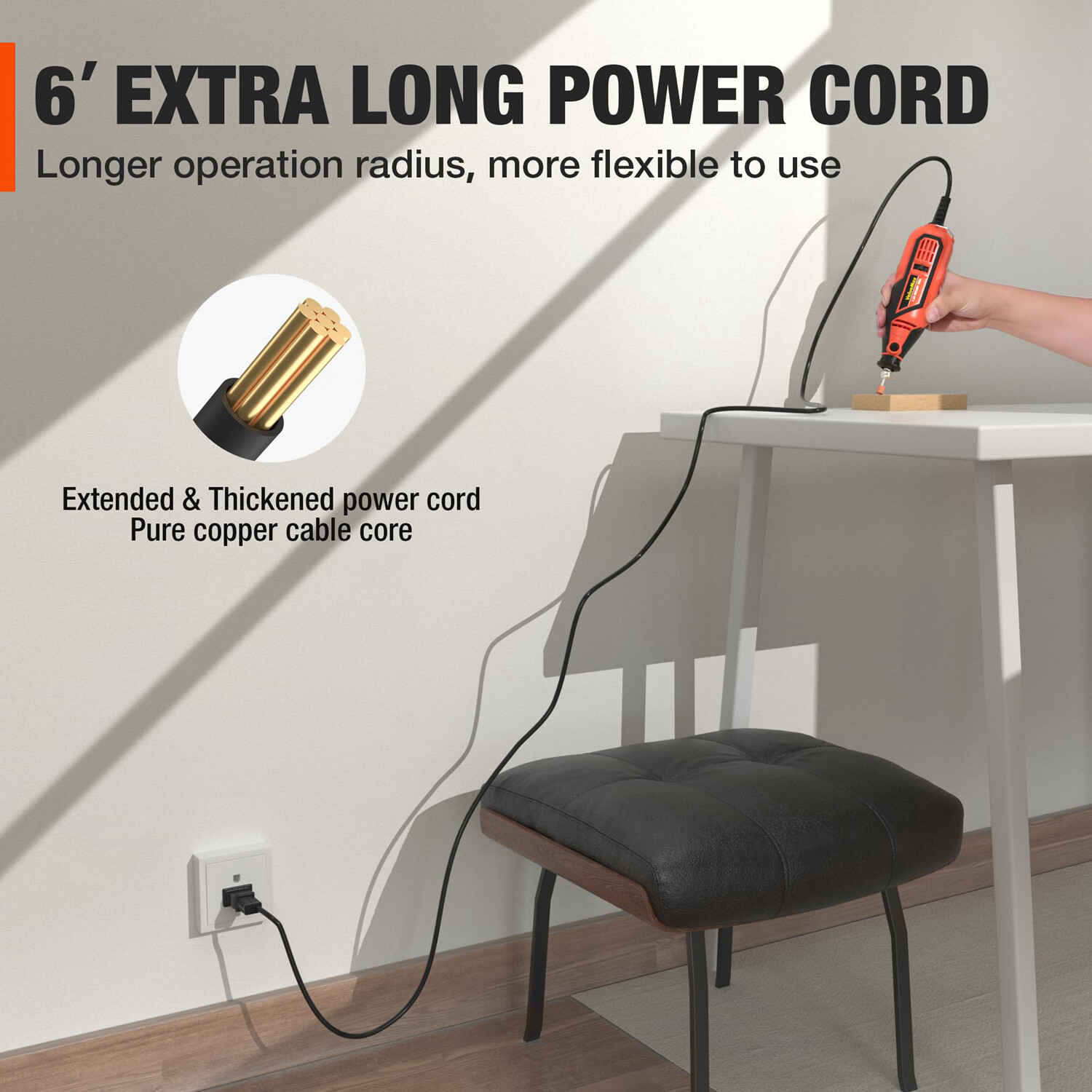 ValueMax 1.2Amp Corded Dremel Rotary Tool Kit 5 Variable Speed with Storage Case