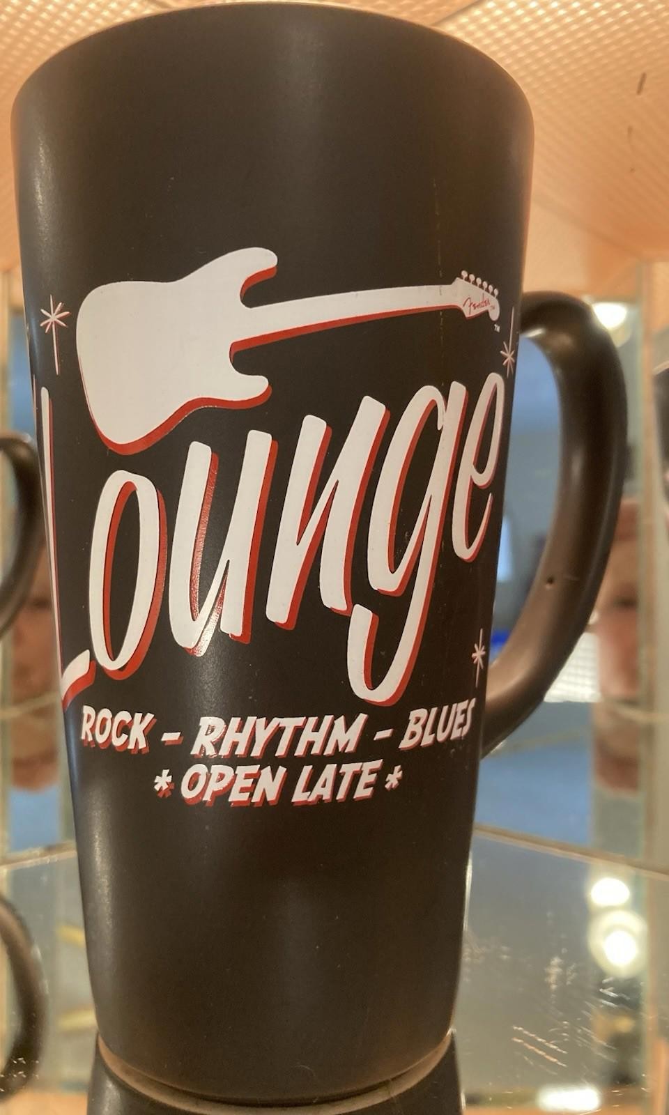 Genuine Fender Trademark Since 1946 Coffee Mug Guitar Heavy Diner Style, V-Rare