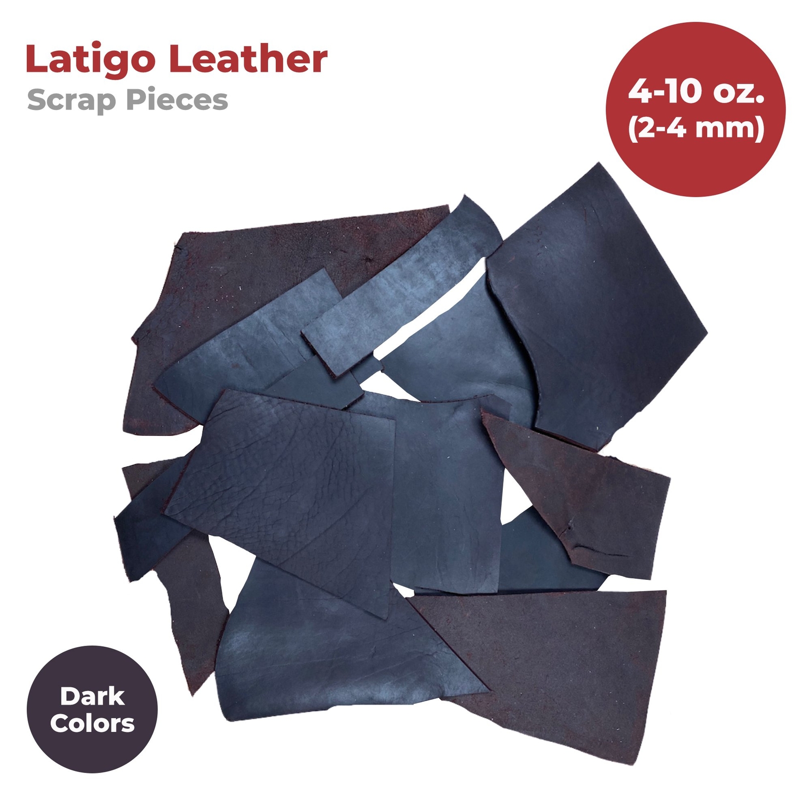 ELW Vegetable & OilTanned Leather Scraps 2-15 oz (1.4-6mm) 1-30 lb Sizes