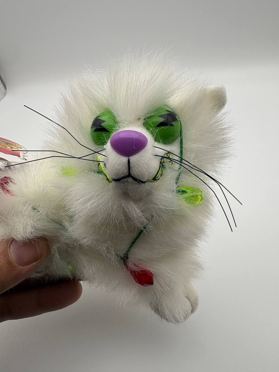 1999 MEANIES Shocking Stuffers '99 BLINKY THE CAT Plush CHRISTMAS LIGHTS Parody
