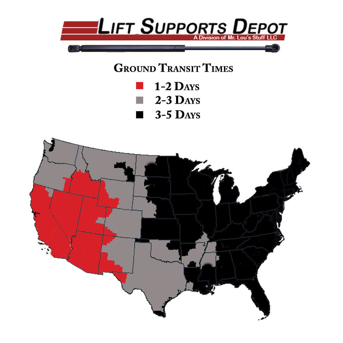 Qty 2 Replaces Cub Cadet / MTD 727-3194 7273194 Gas Spring 8452VF
