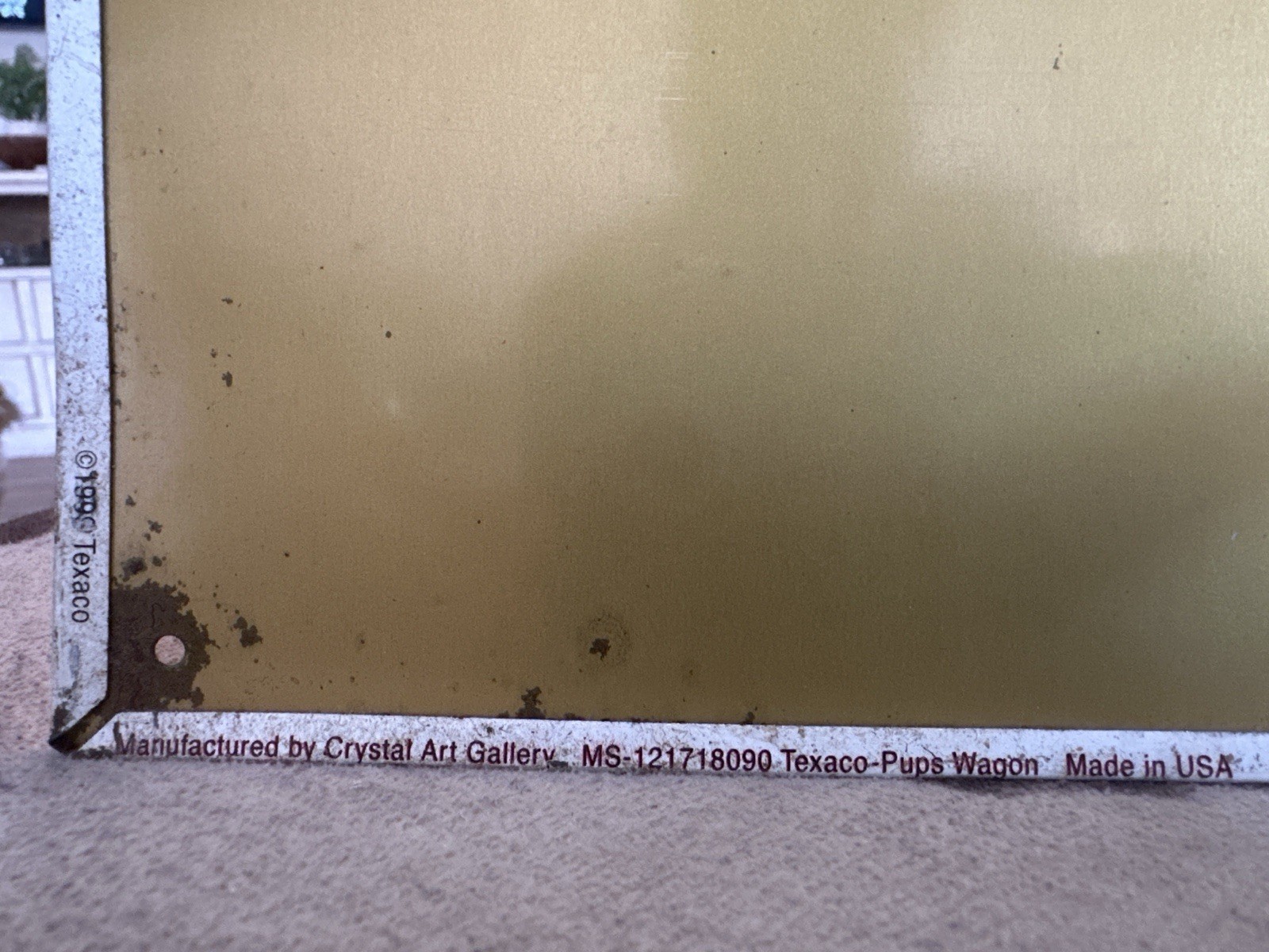 Texaco Fire Chief Gasoline Metal Sign Dalmatian Puppies Wagon Dog Man Cave Decor