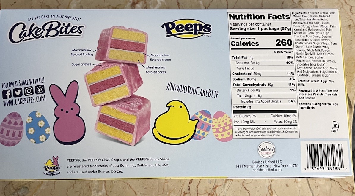 New PEEPS Pink Cake Bites ~ Marshmallow Flavored ~ LIMITED EDITION