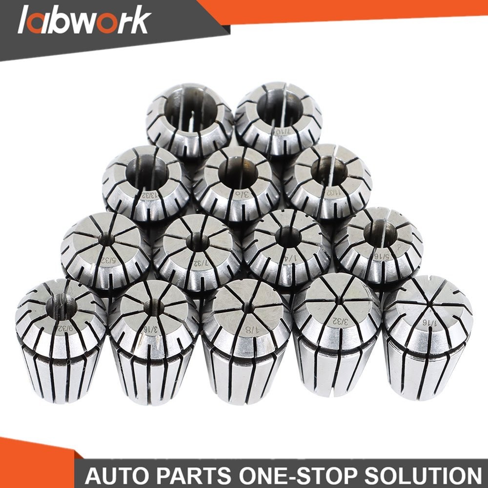 Labwork 14 Pack ER20 Spring Collet Set Fit For CNC Milling Lathe Tool Engraving
