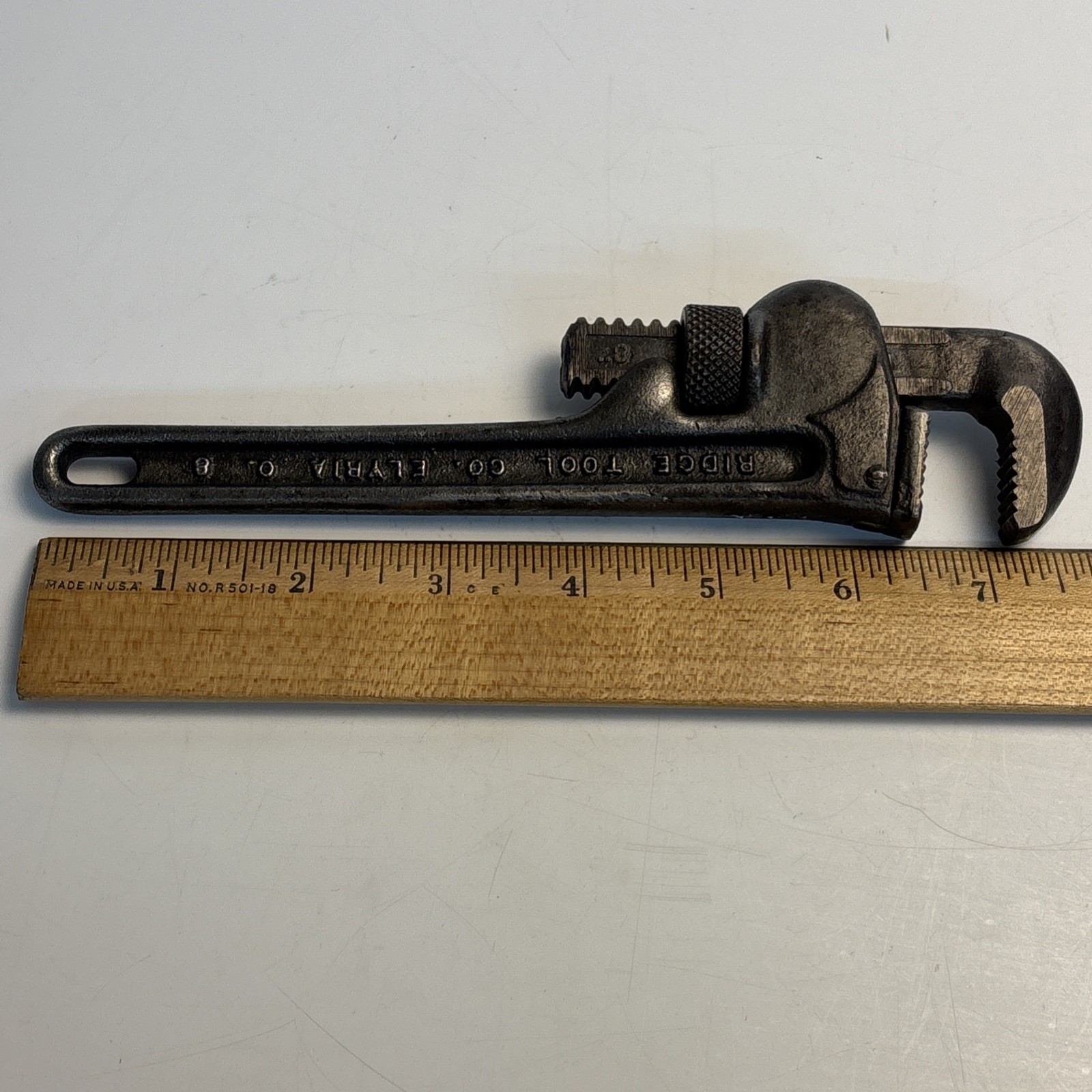 Vintage RIDGID 8” Pipe Wrench PAT PEND’G N.Y.C. USA