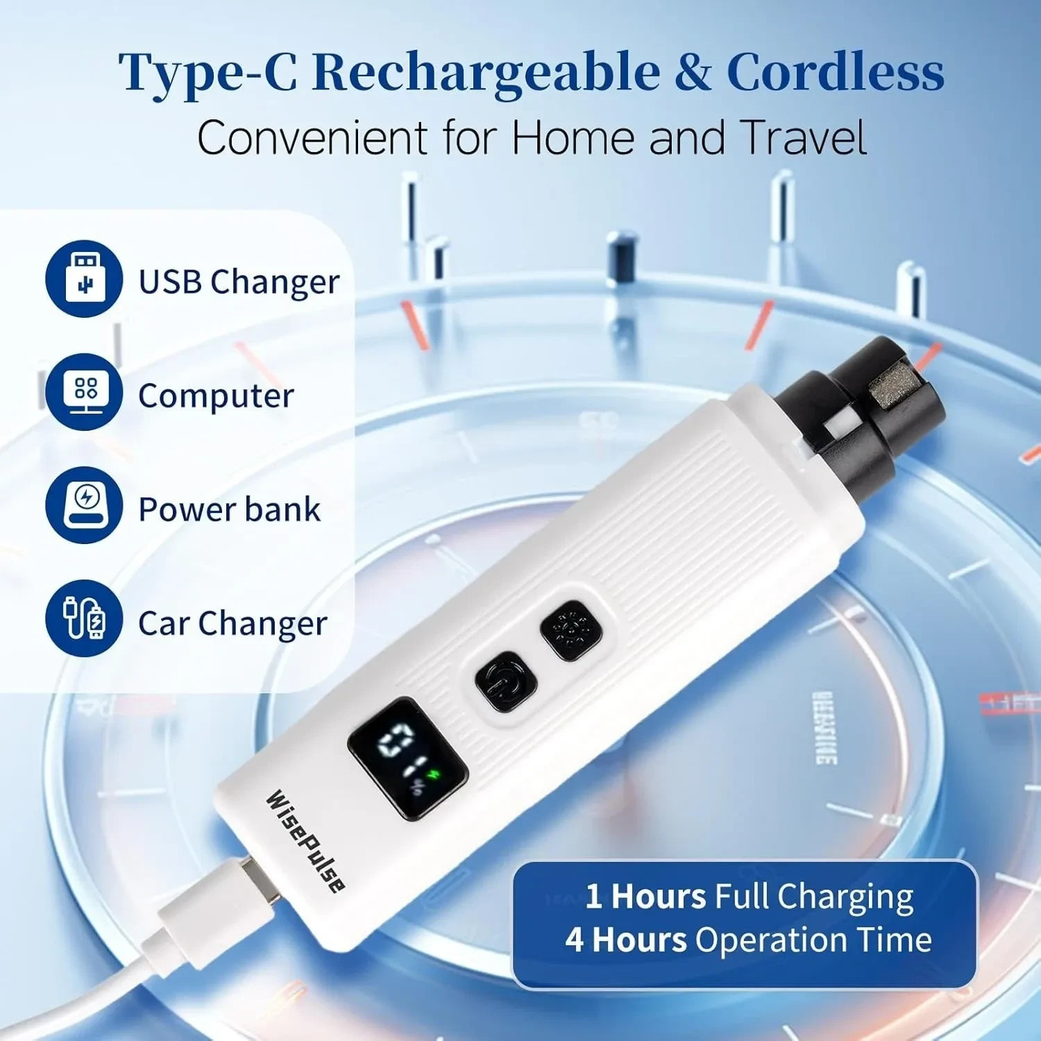 Upgraded Silent Groom Pro Nail Grinder Heusom Silent Grind Pro for Dogs Nail NEW