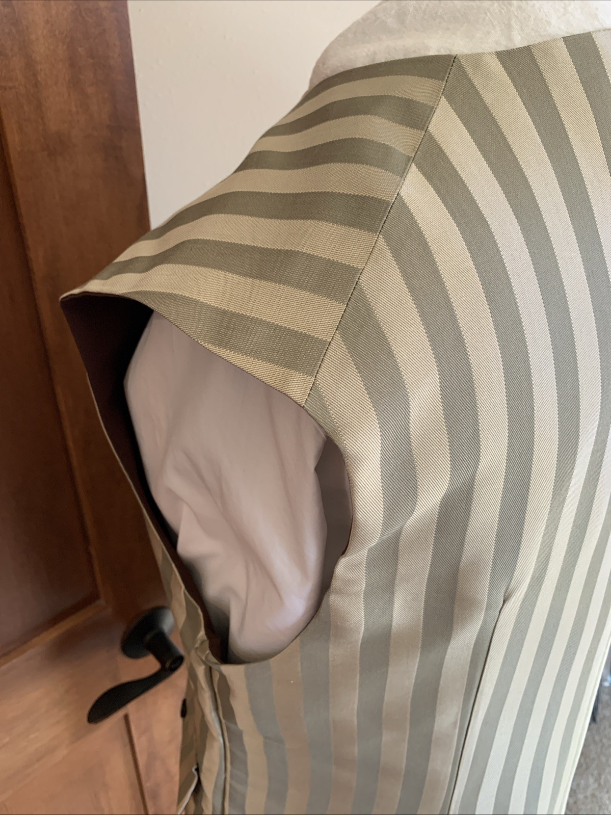 Outlander, Colonial, Rev War, Pirate, 18th C. Lined Striped Vest. LG. (46”) NWOT