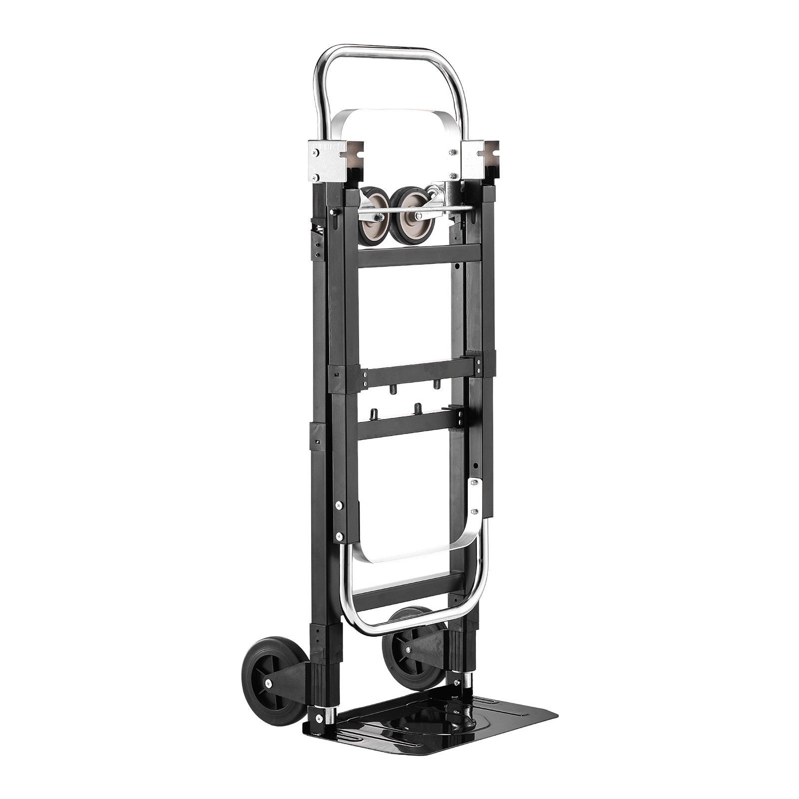 Uimoso 2-in-1 Folding Hand Truck, 500 lbs Capacity Convertible Dolly with Wheels