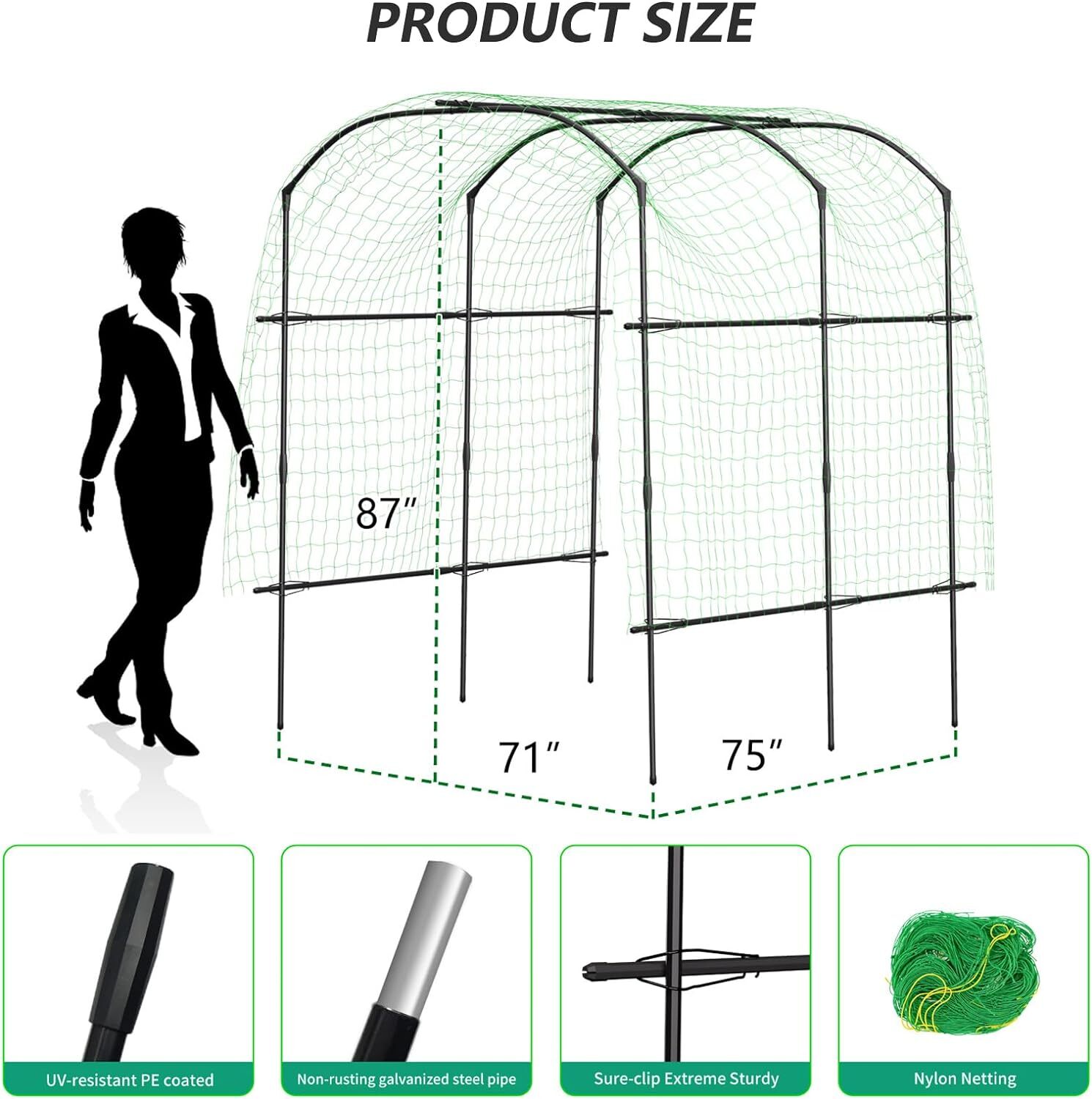 NAIZEA Trellis for Garden Vegetable Trellis Garden Arch Trellis for Climbing