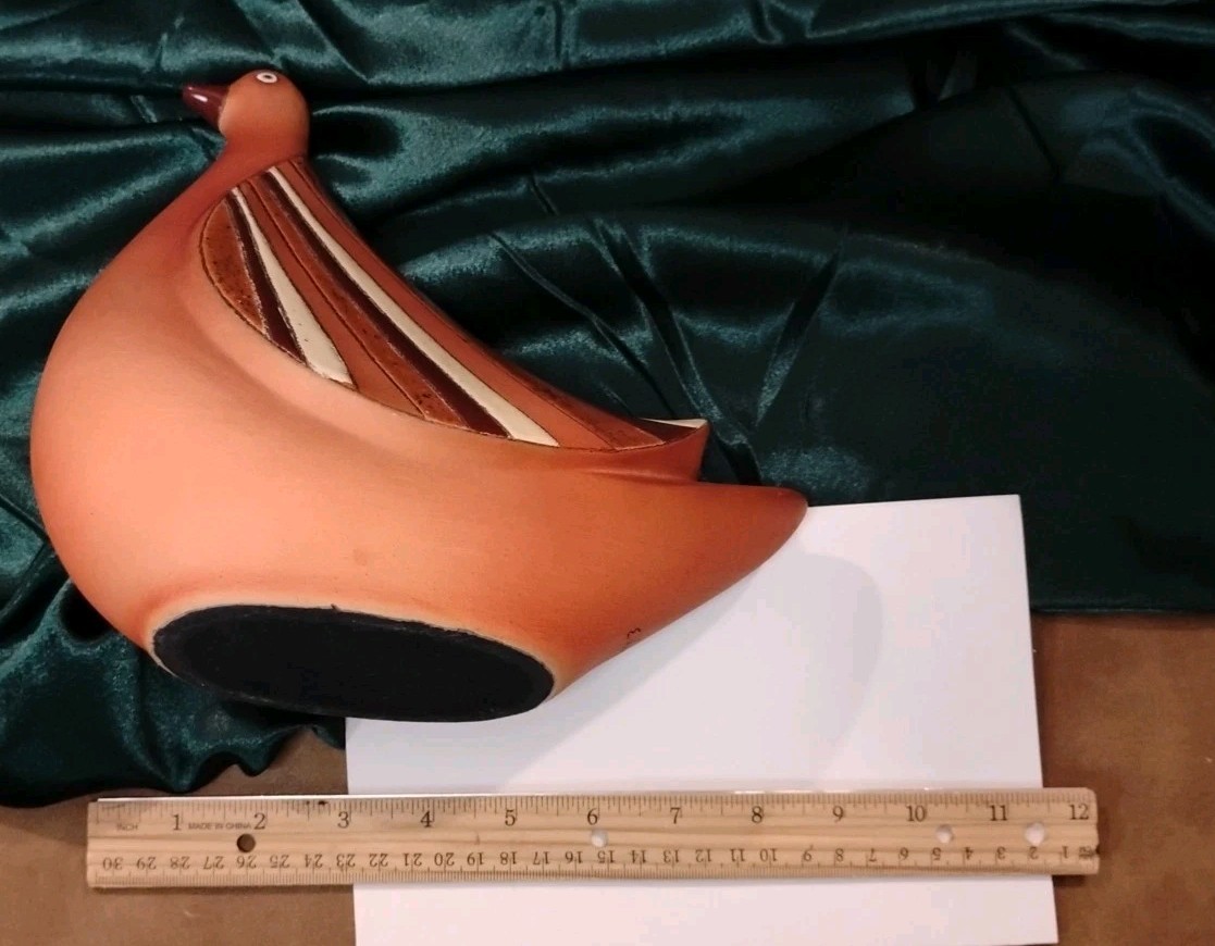 Vintage EDUARDO VEGA Modernist Red Clay 8 Dove Sculpture Pottery, Nice!