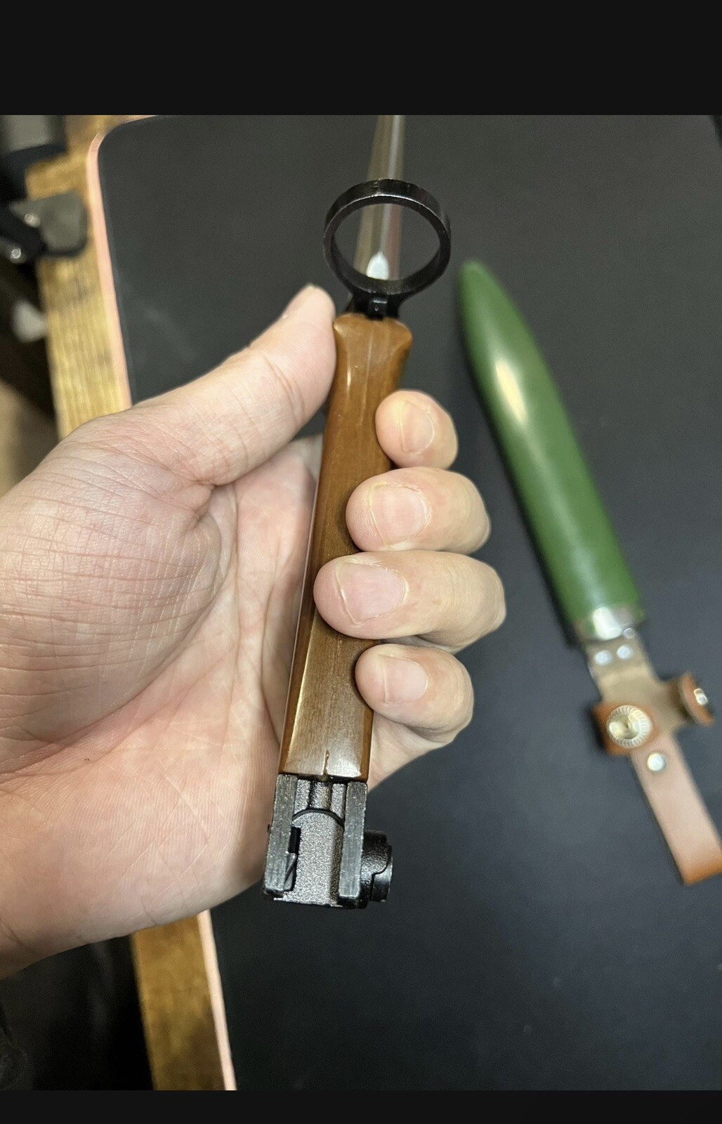 Rare Chinese Military Rifle Knife Bayonet Type 81 1980's With Scabbard