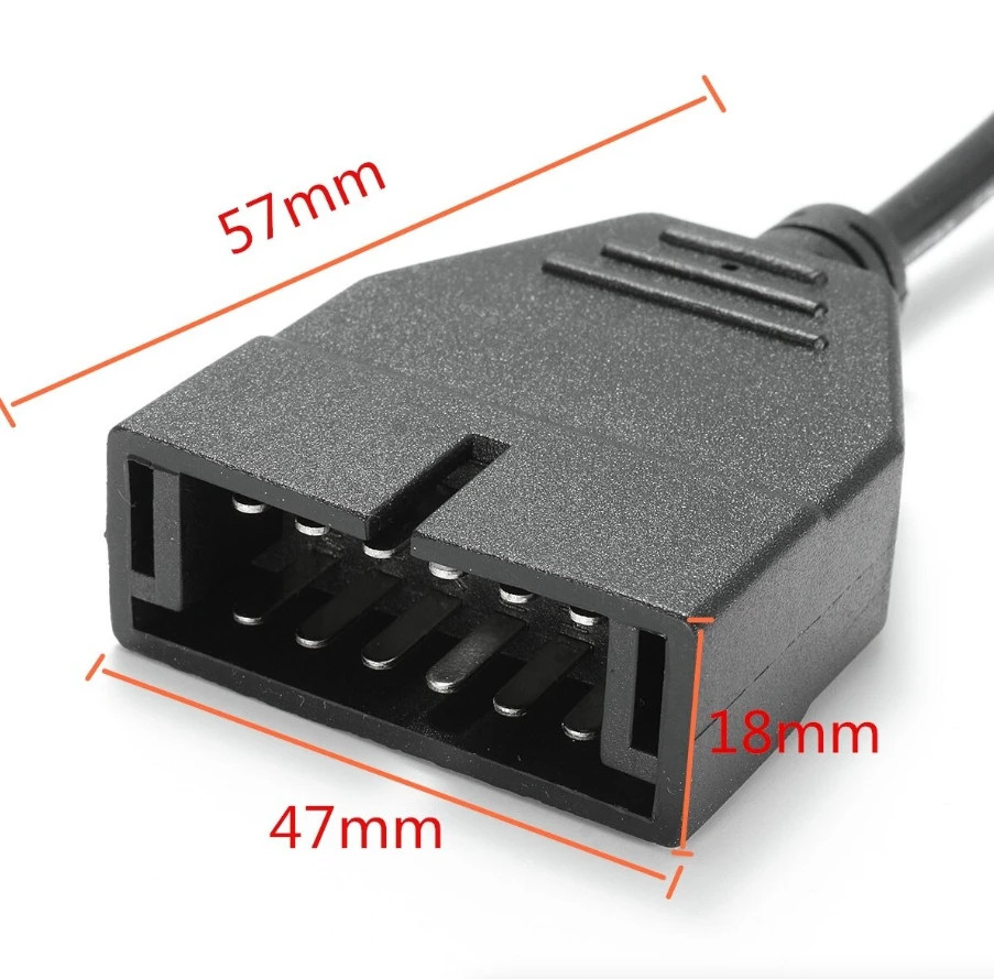 12 Pin OBD1 to 16 Pin OBD2 Convertor Adapter Cable for GM Car Diagnostic Scanner