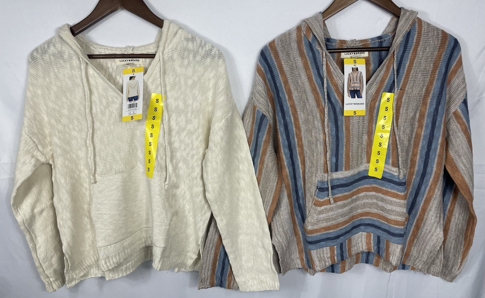 Lucky Brand Women's Baja Sweater Hoodie Lot of 2 Pick Your Size NWT