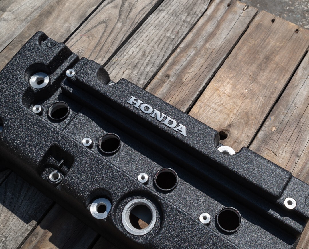 Honda K SERIES K24 K20 type r civic rsx valve cover PowderCoated WRINKLE BLACK