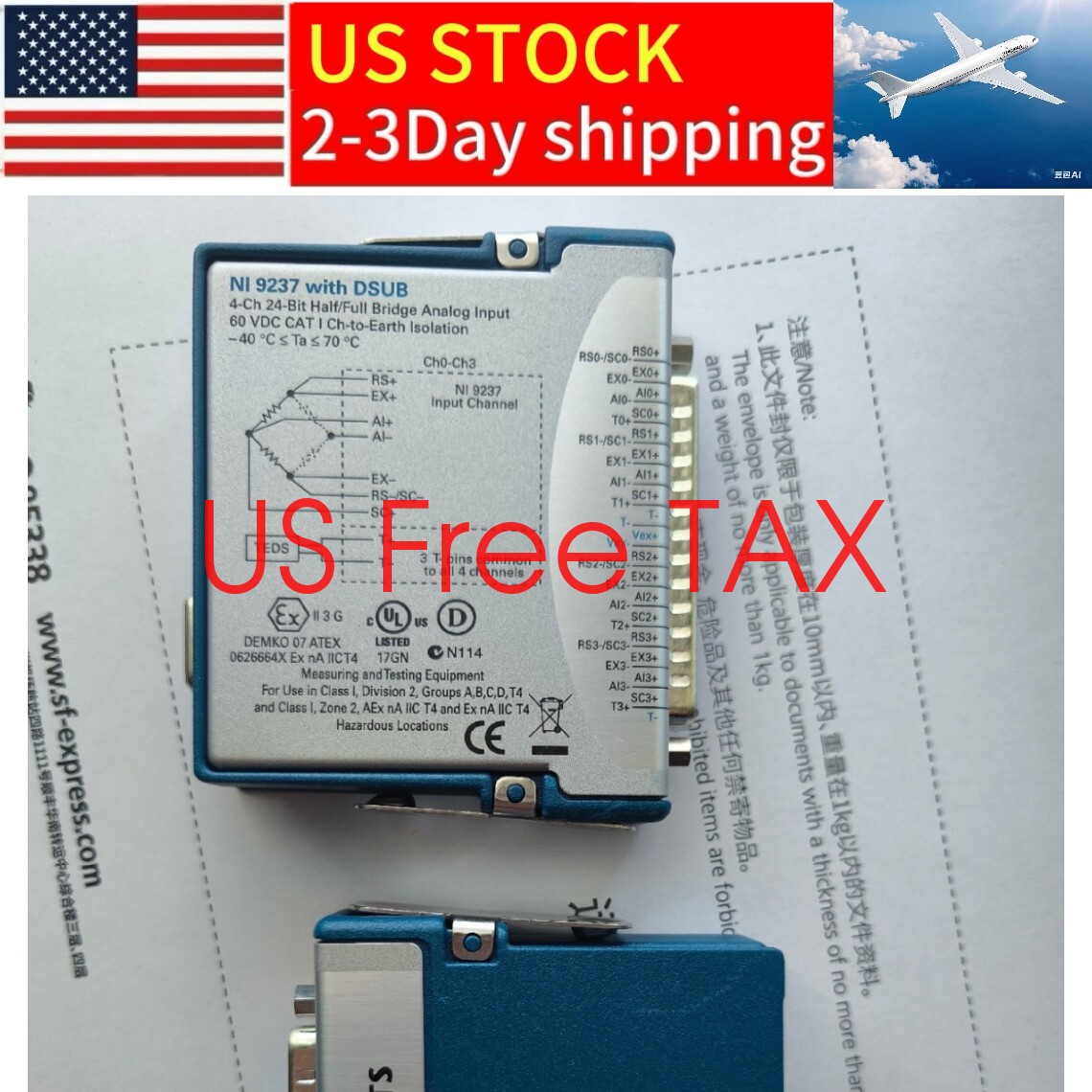 NI 9237 National Instruments NI 9237 with DSUB cDAQ Strain / Bridge Input Module