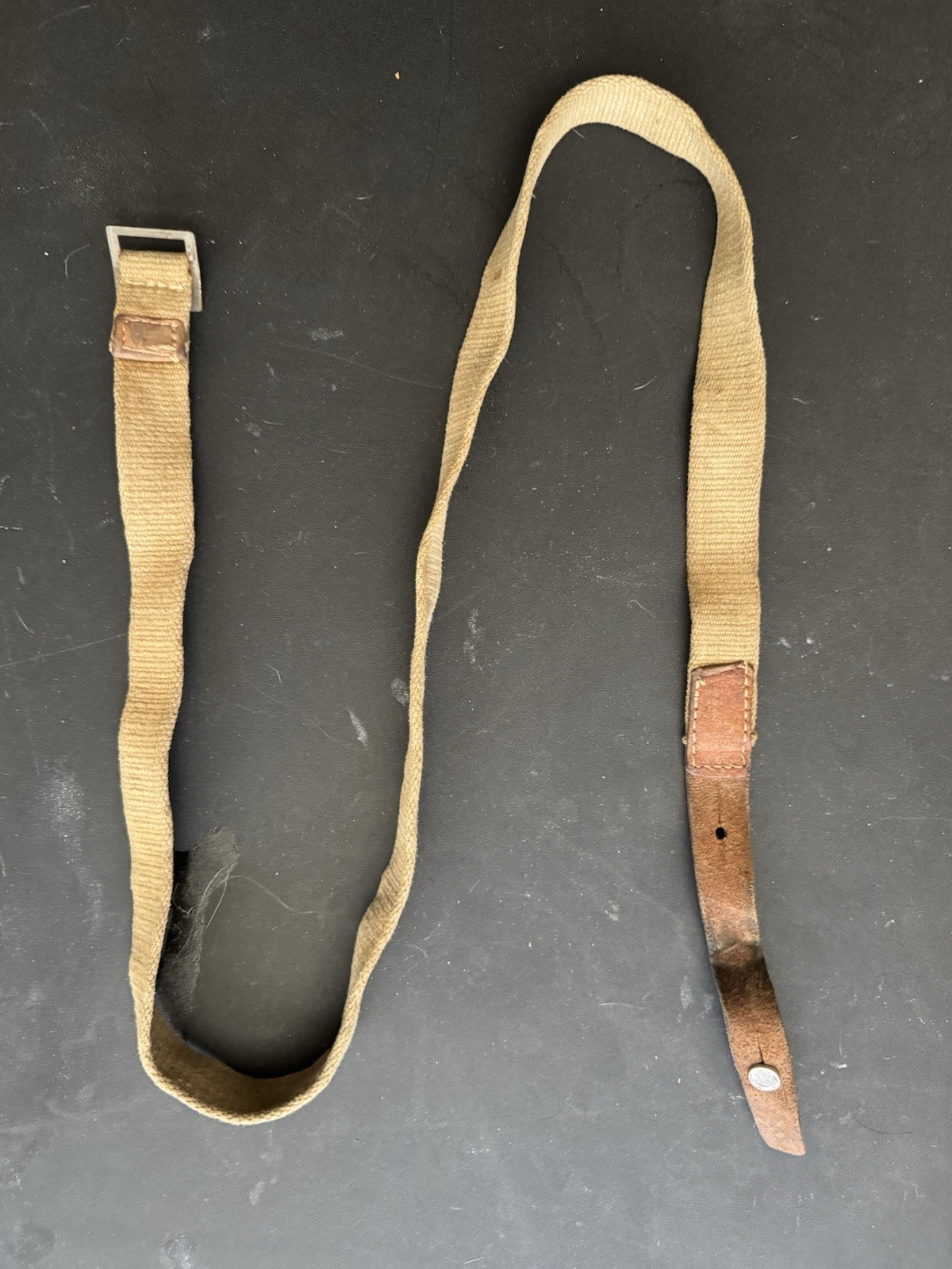 One (1) FAIR Czech Military VZ52 VZ52/57 Rifle Canvas Leather Sling Surplus Army