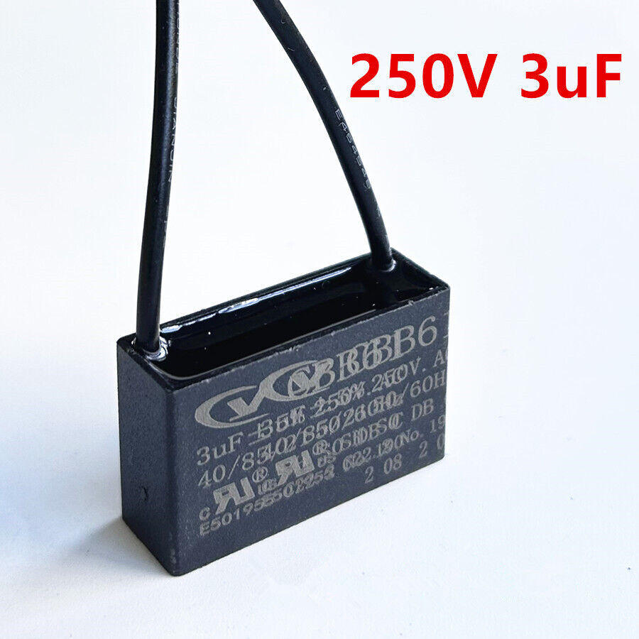 CBB61 250V Capacitor 2 wires 1/2/3/3.5/4/5/6/7/8/9/10/12/15/18/20/24/25/30 UF