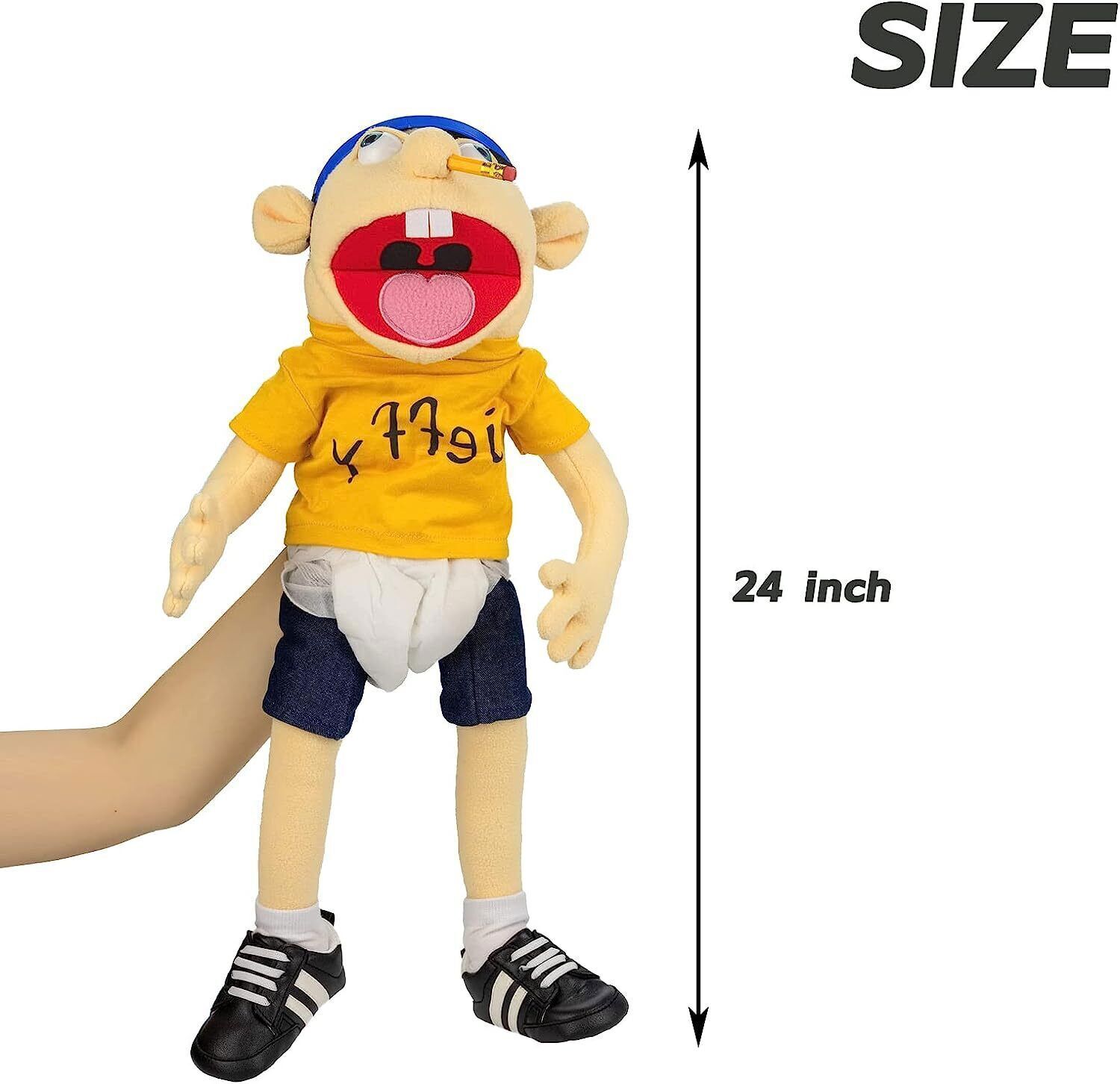 24inch Jeffy Puppet Hand Puppet Plushie Toy, Fun Naughty Puppet Toy