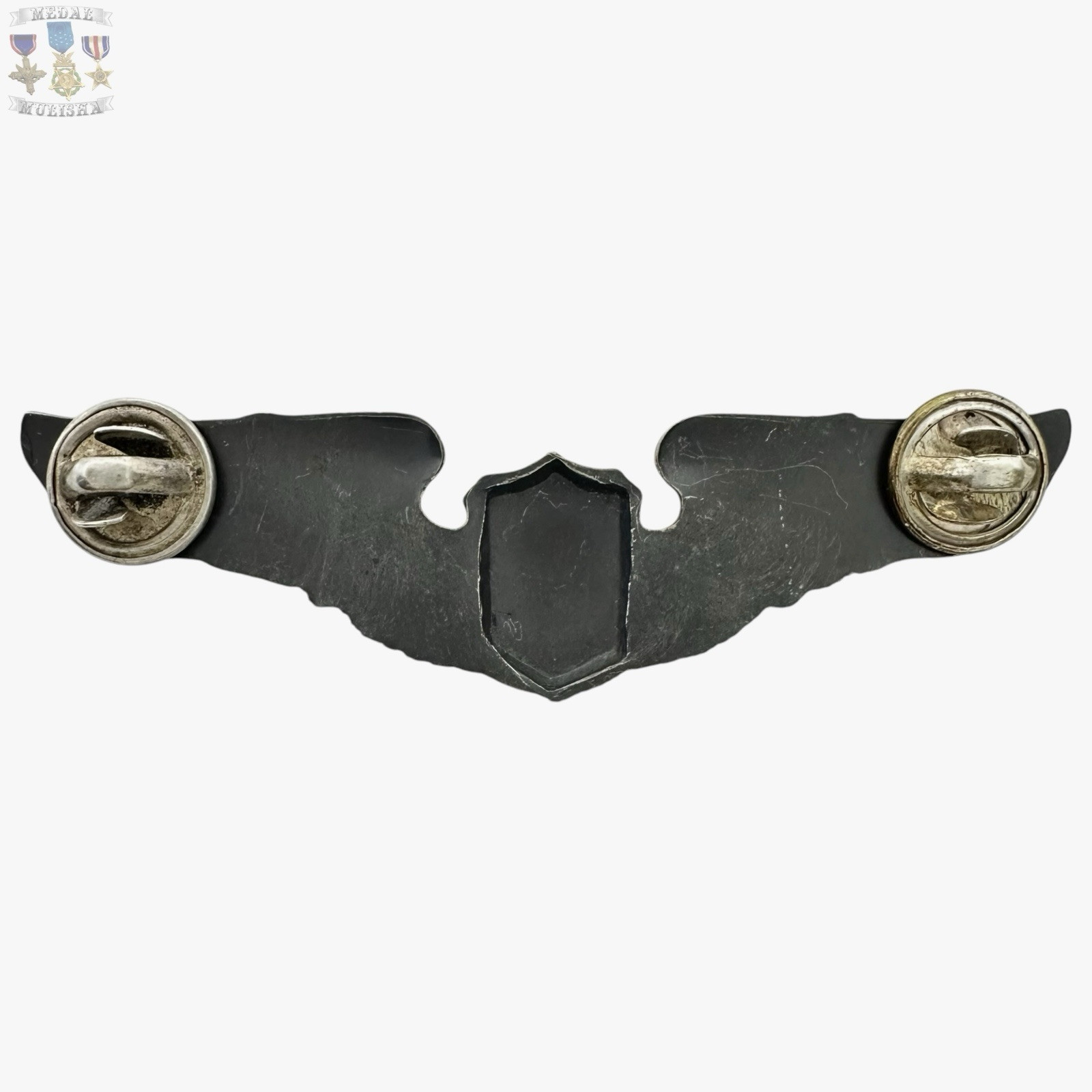 WWII USAAC SERVICE PILOT WINGS US ARMY AIR FORCES 3” SIZE STERLING WW2 #279