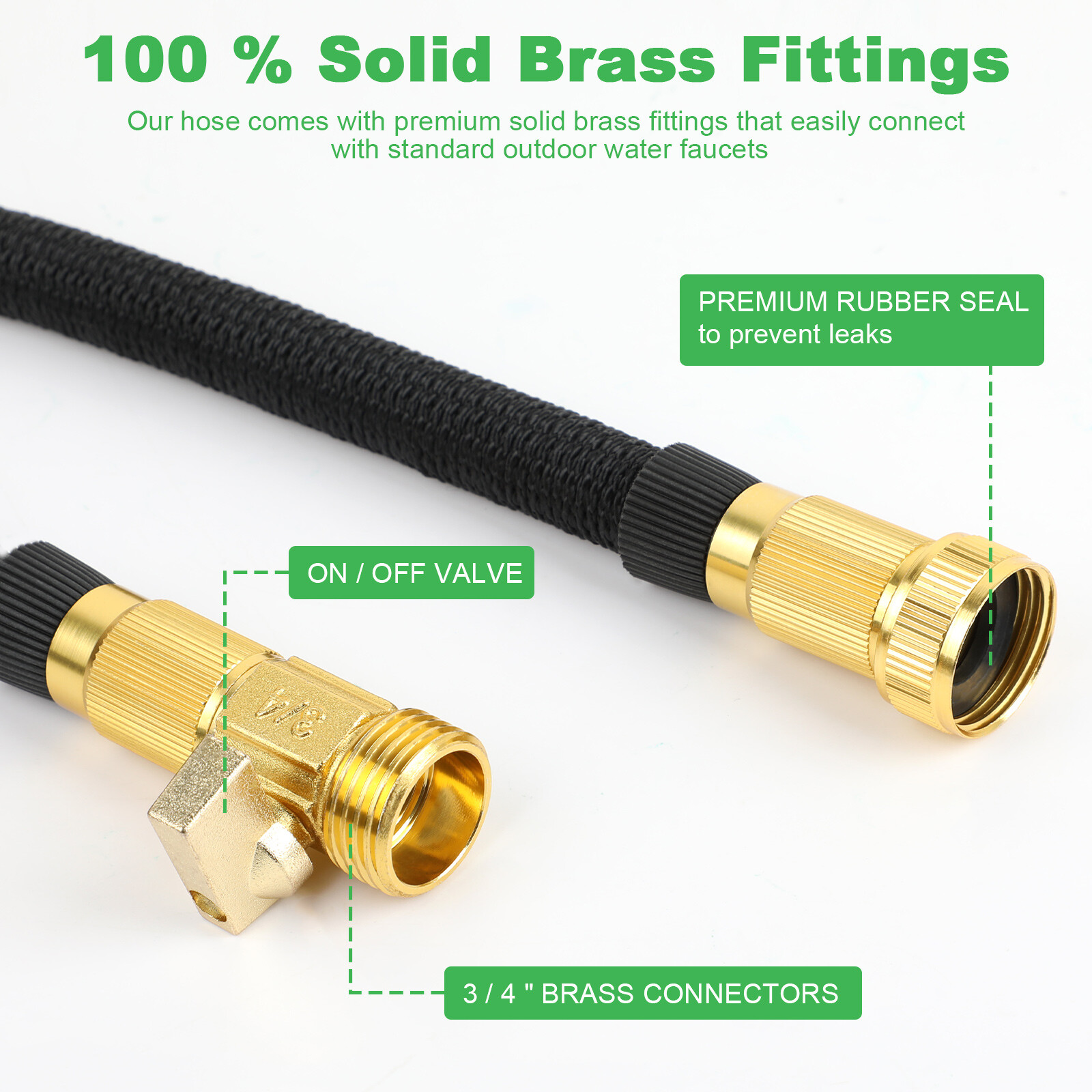 4X Stronger Deluxe Expandable Flexible Garden Hose Water Hose (50ft,75ft,100ft)