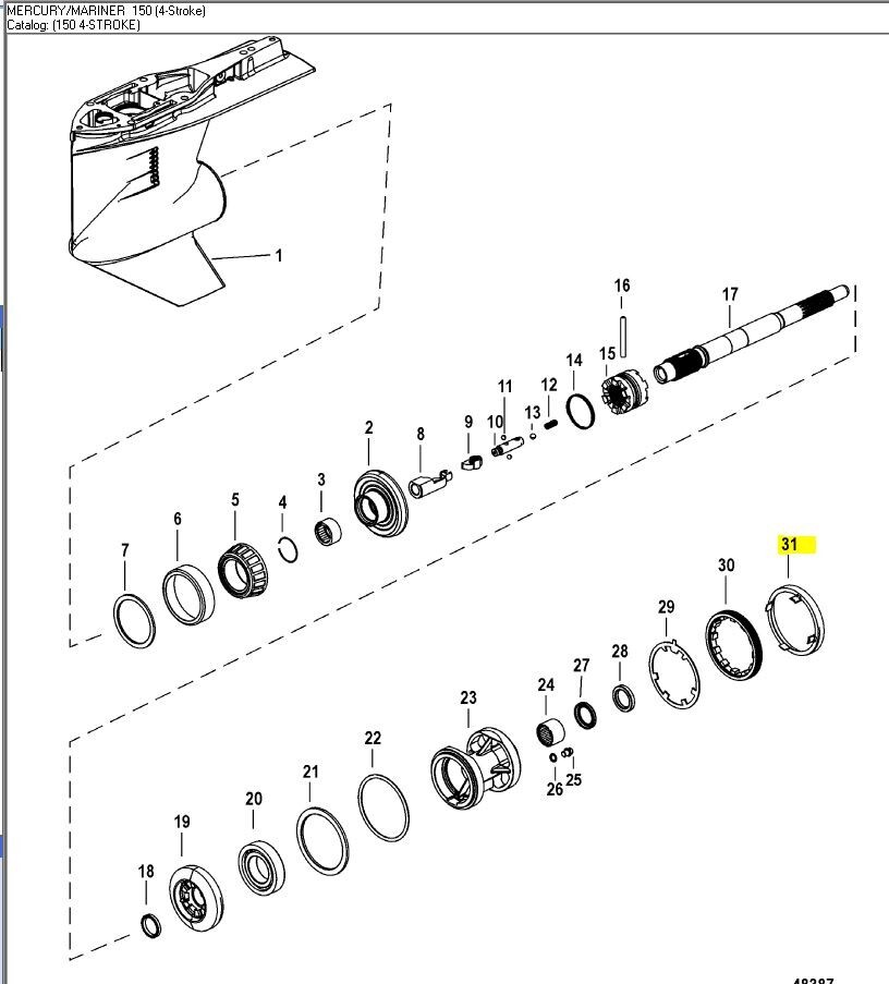 New/ OEM Mercury Propeller Bore Sleeve *LOT 5* Part # 8M0054695 s/s 8M0187255