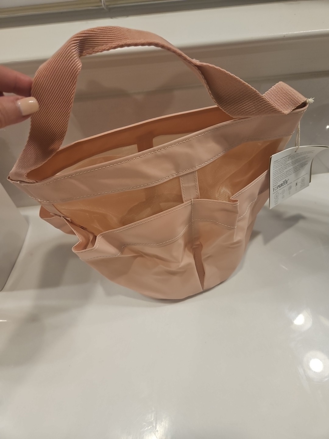 Pottery Barn PB Dorm Teen Shower Caddy Mesh Blush Pink- Brand New With Tags