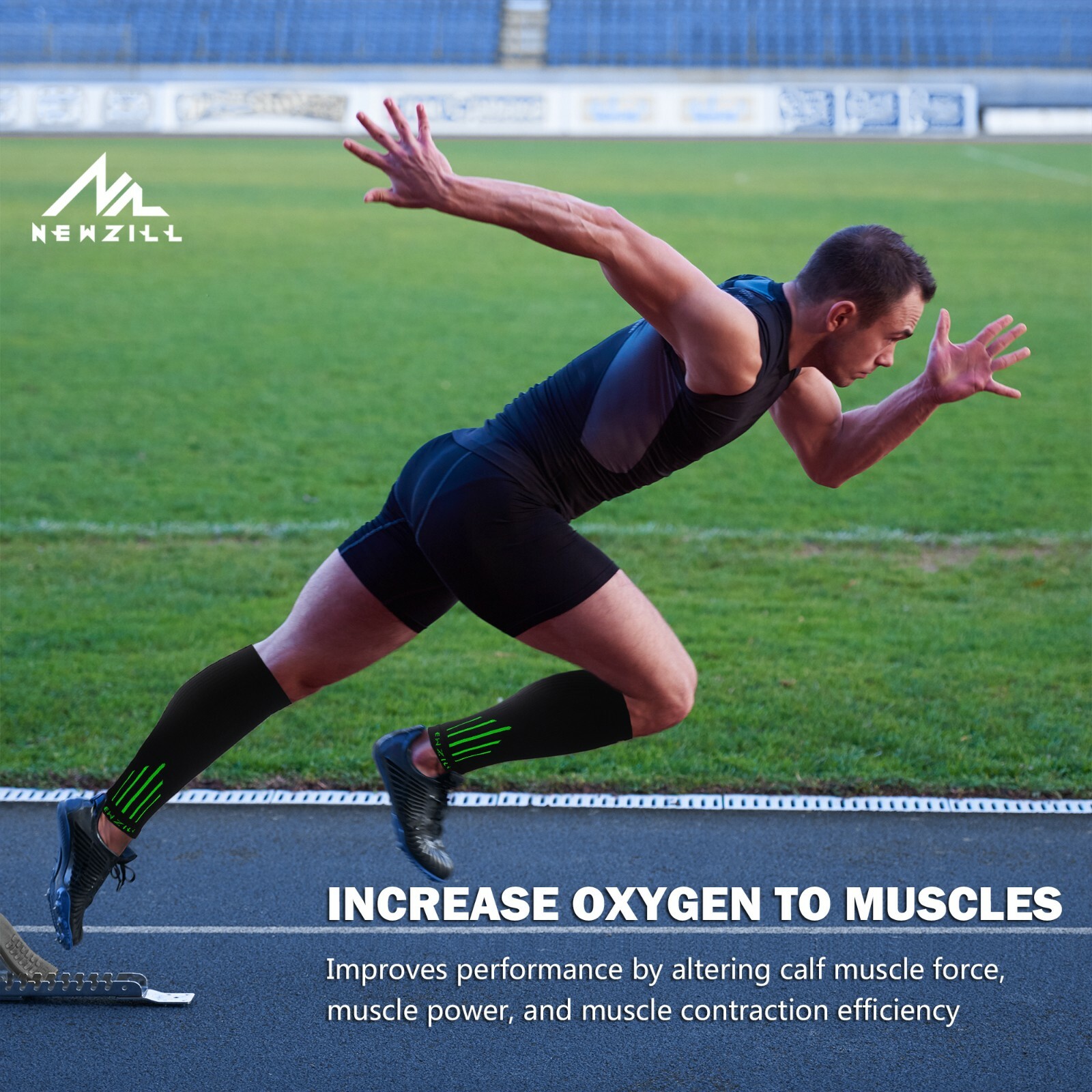 ⭐NEWZILL Compression Calf Sleeves(20-30mmHg) Unisex, No Fatigue,Swell |One PAIR⭐