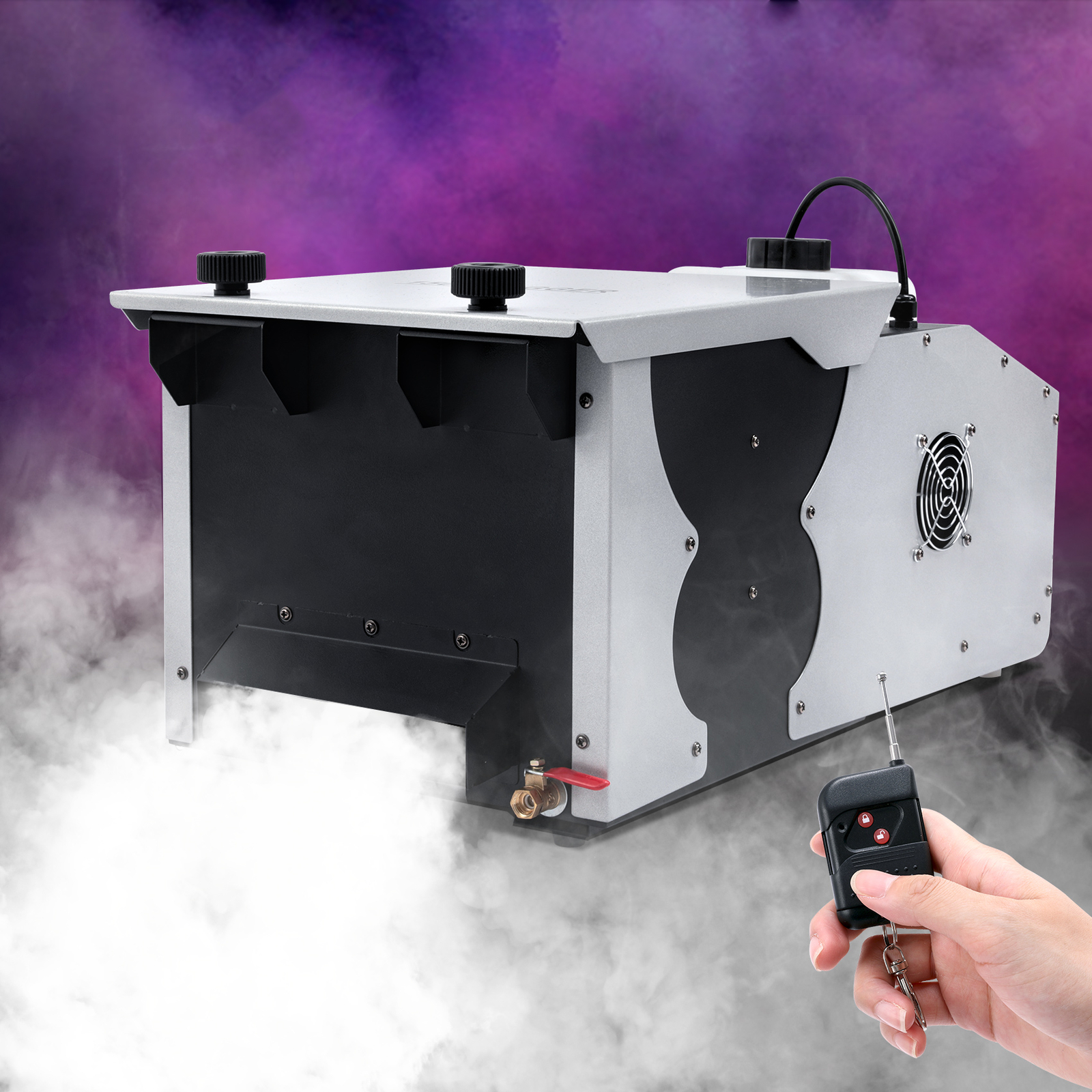 1500W Low Lying Smoke Fog Machine DJ Stage Dry Ice Ground Fogger With Remote US