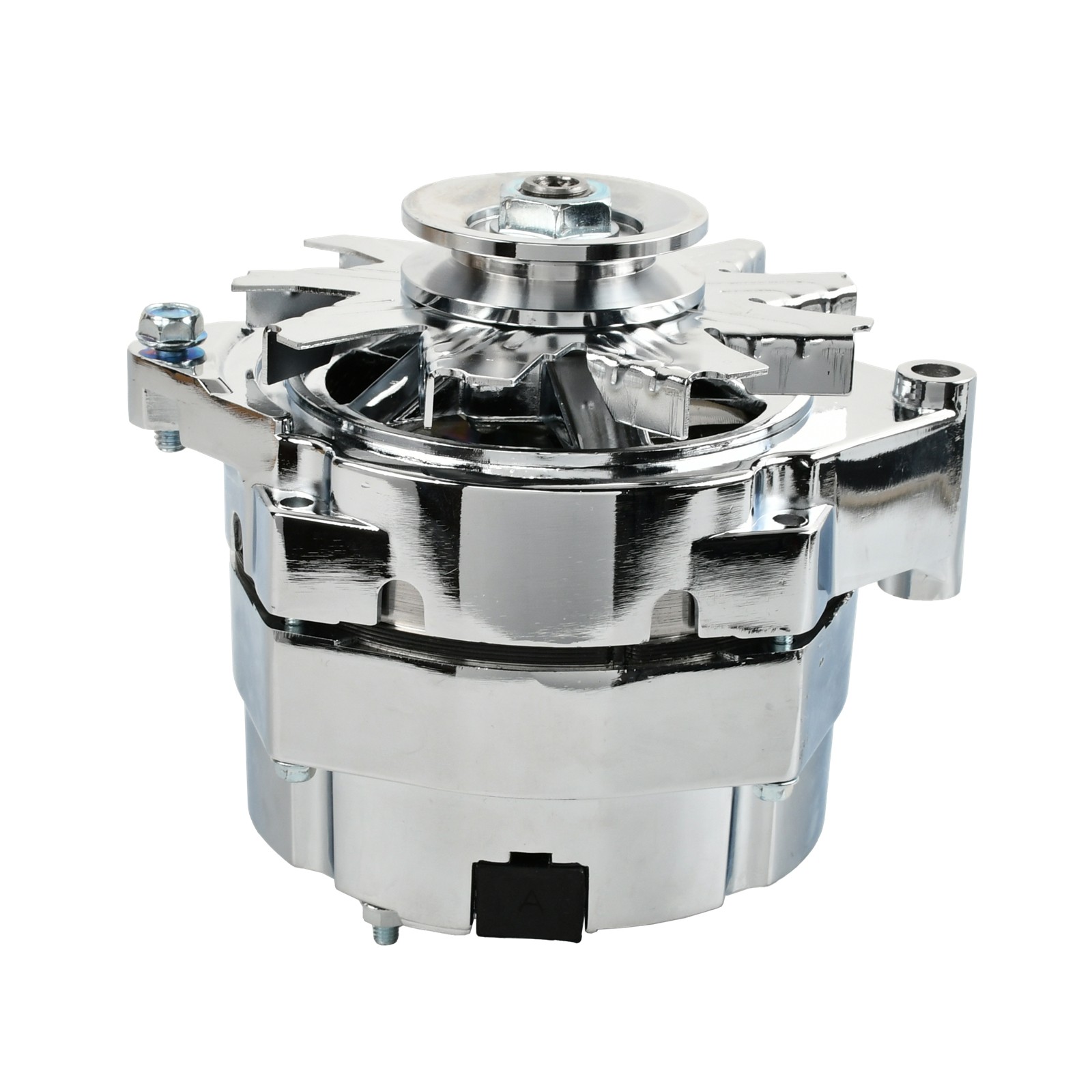 150 Amp 1 or 3 Wire Alternator Chrome Aluminum 37293 For GM Chevy 10SI/10DN/12SI