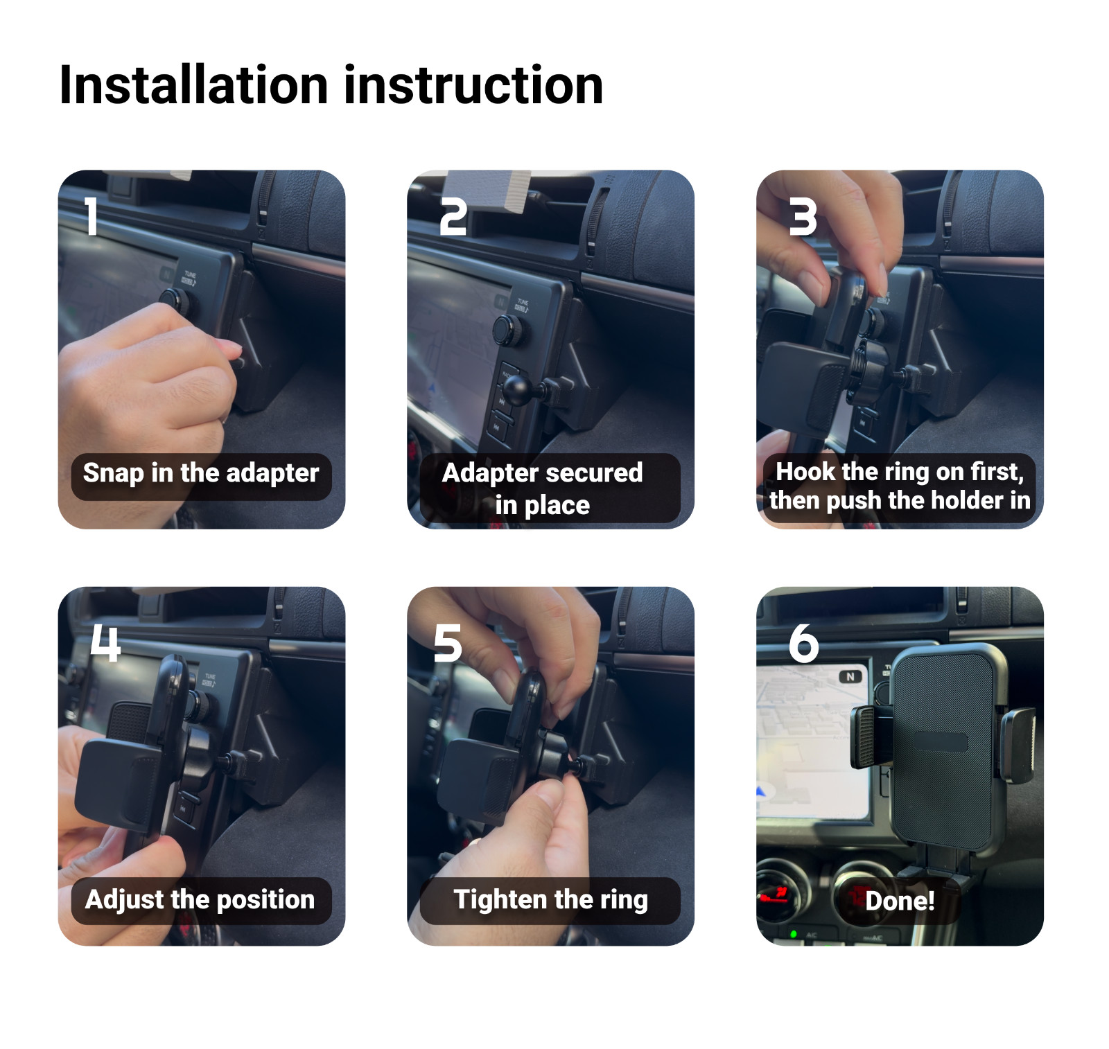 2022+ GR86 / BRZ Phone Holder | Adjustable Mount Fits All Phones