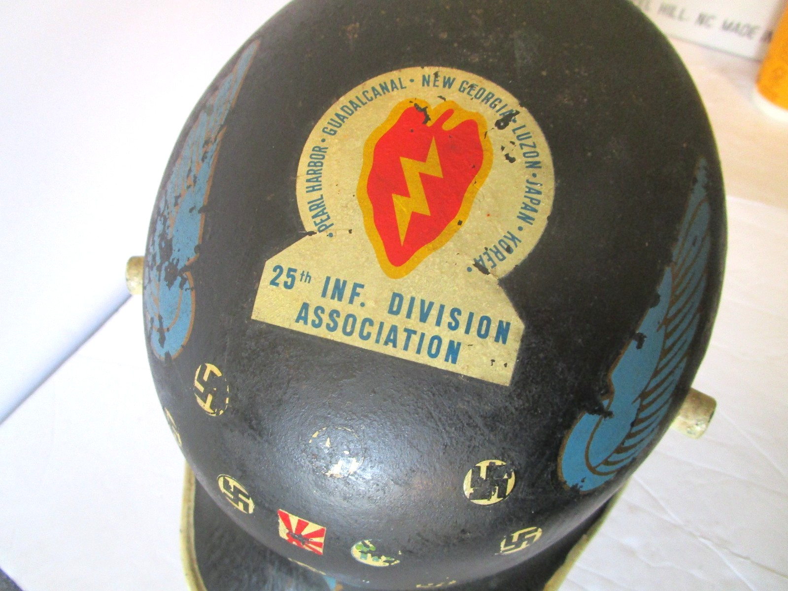 WW2 25th Infantry Souvenir Geman Helmet